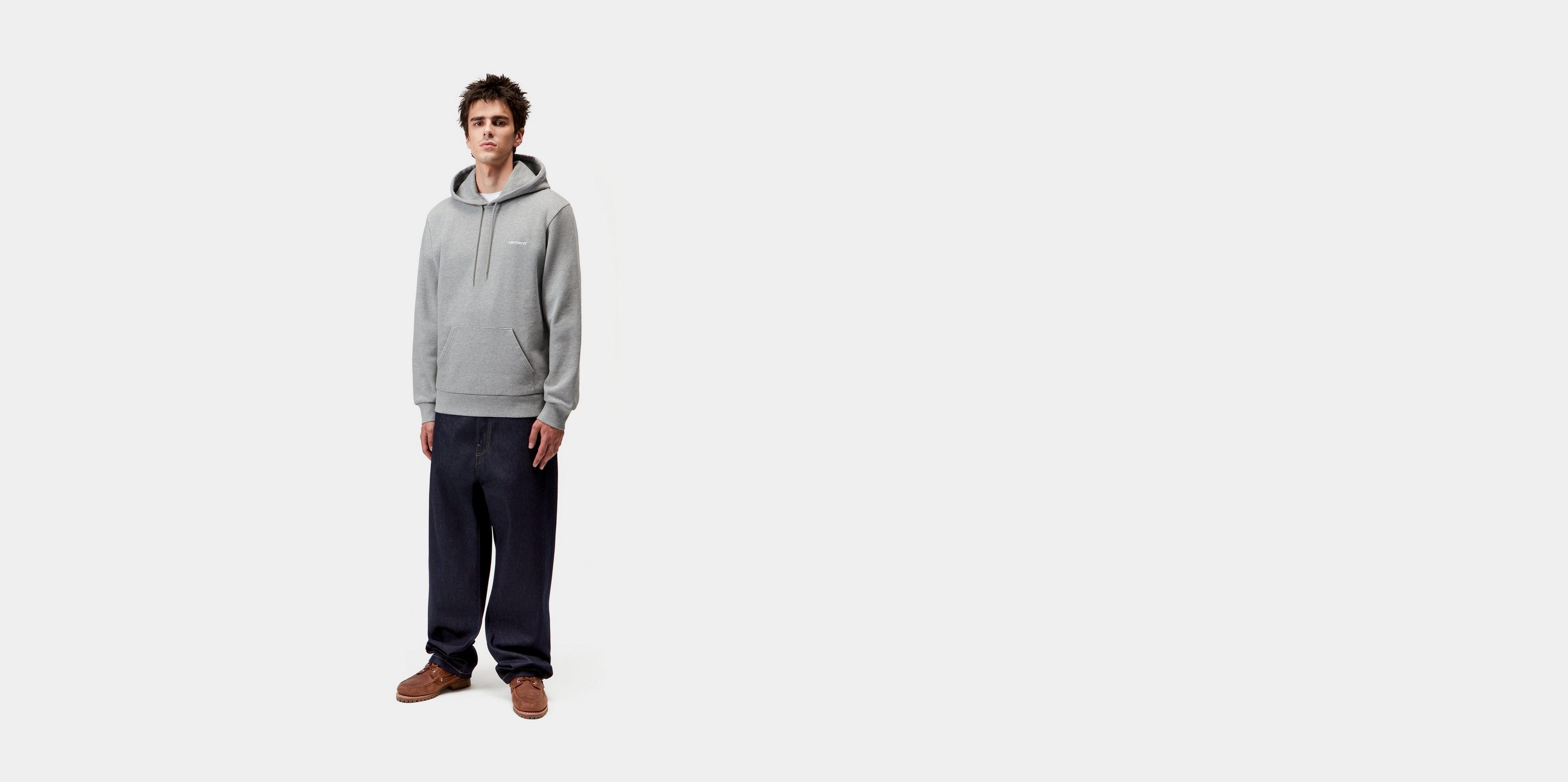 carhartt カーハート HOODED SCRIPT EMBROIDERY SWEAT フーディ Carhartt WIP Hooded Script Embroidery Sweat, Cypress / White