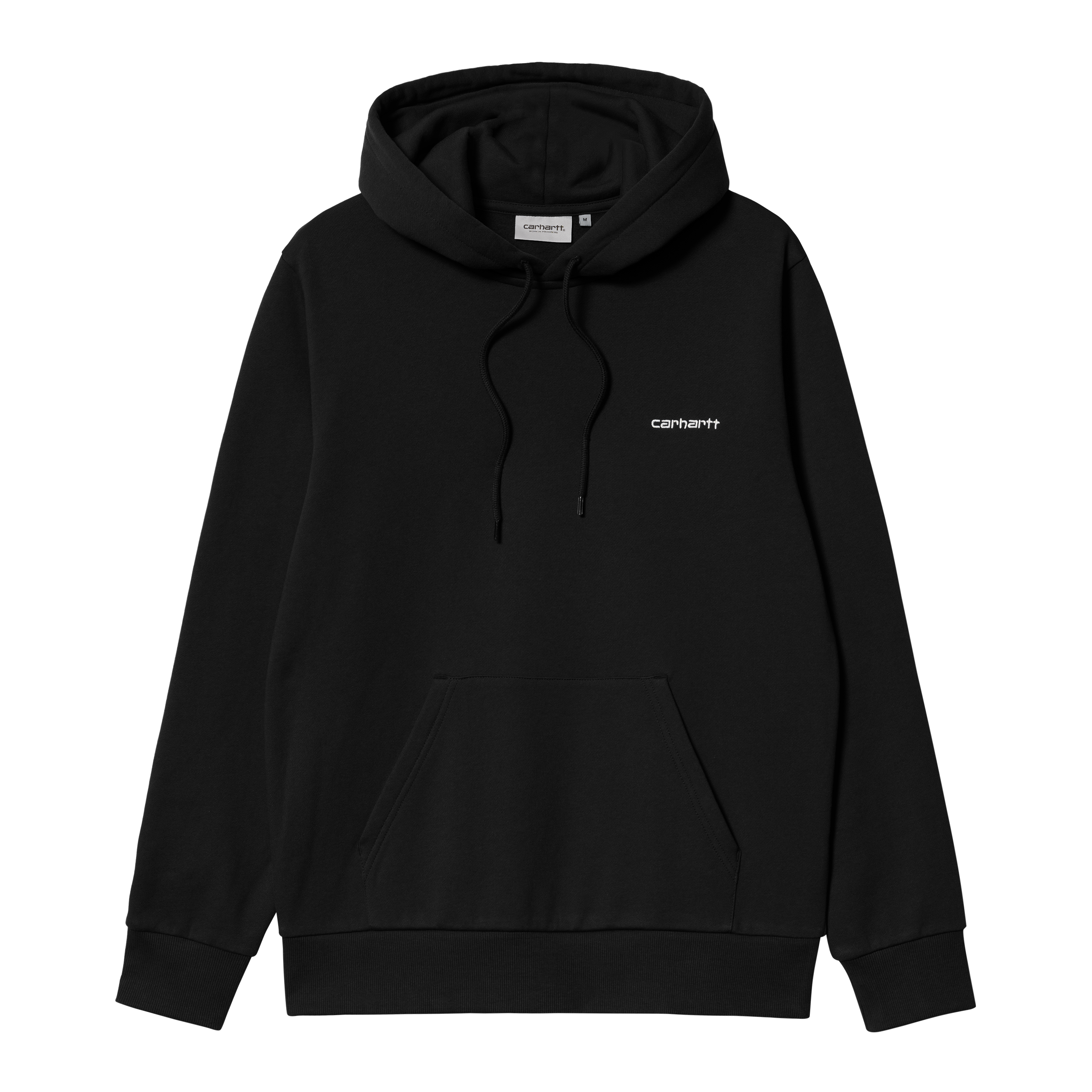 Carhartt WIP Hooded Script Embroidery Sweatshirt, Black