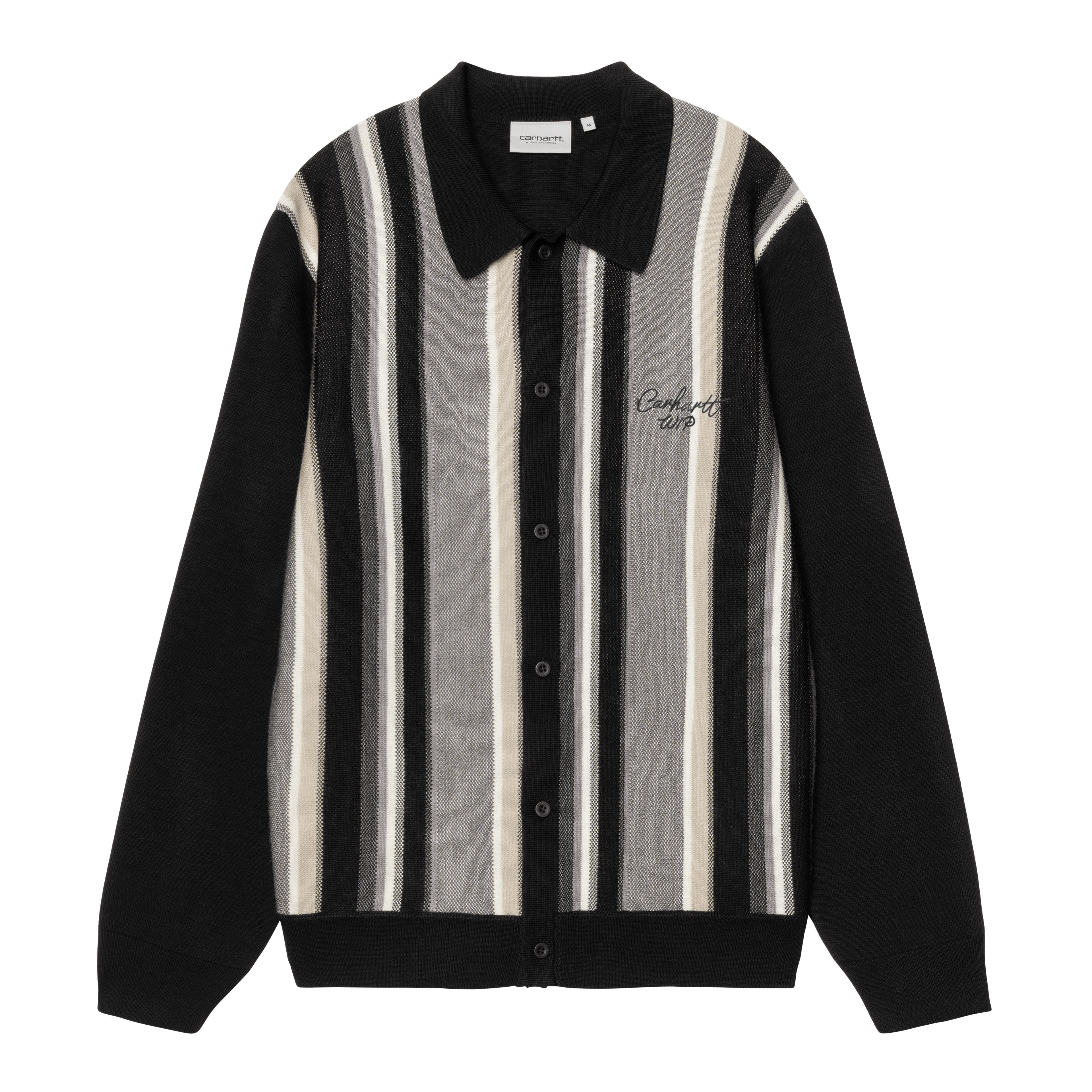 Carhartt WIP Bainter Cardigan, Bainter Stripe, Graphite | Official