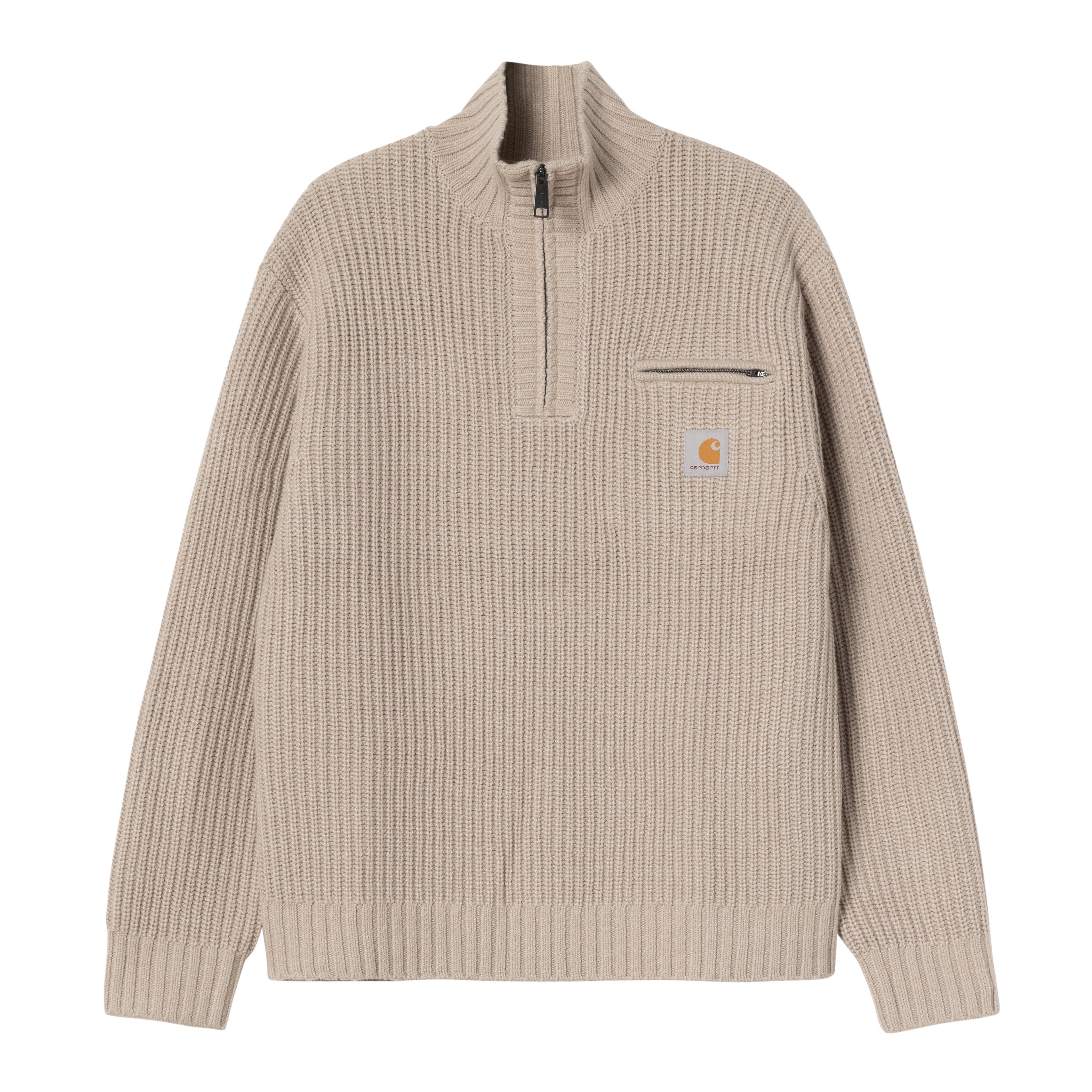 Carhartt WIP Detroit Half Zip Sweater, Fleur De Sel | Official