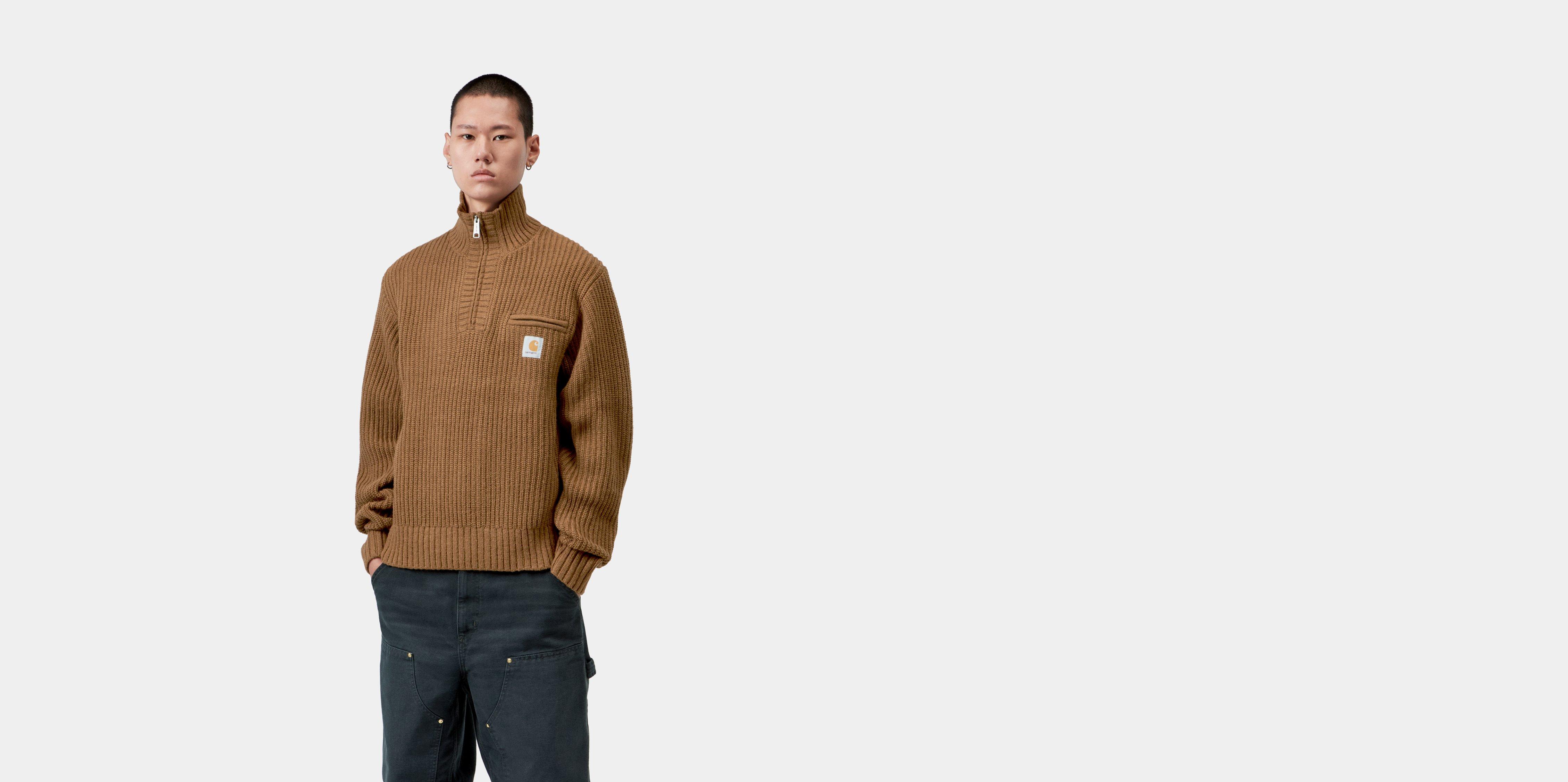 Carhartt WIP Detroit Half Zip Sweater WIP H Brown | XS | Men