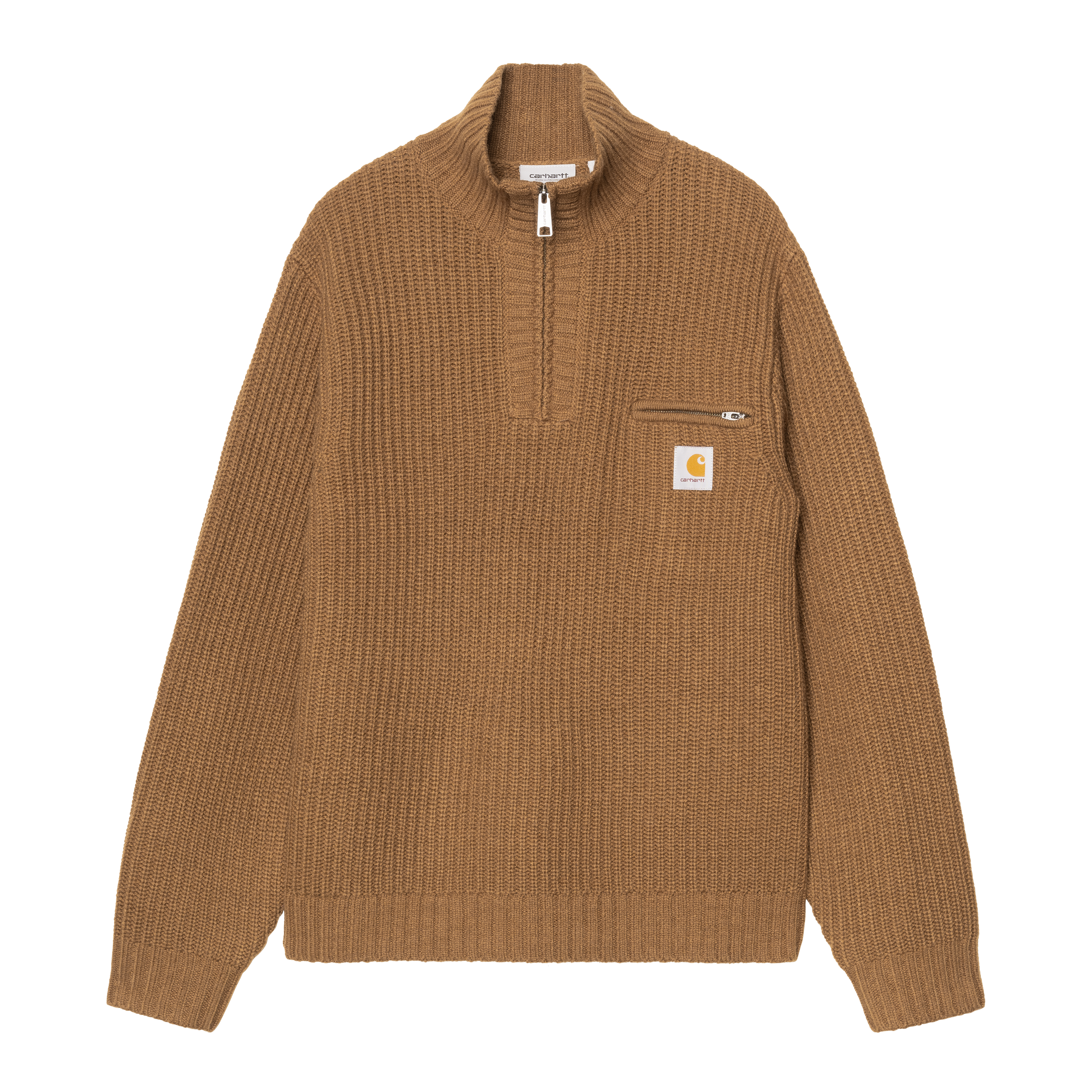 Carhartt WIP Detroit Half Zip Sweater, WIP H Brown | Official
