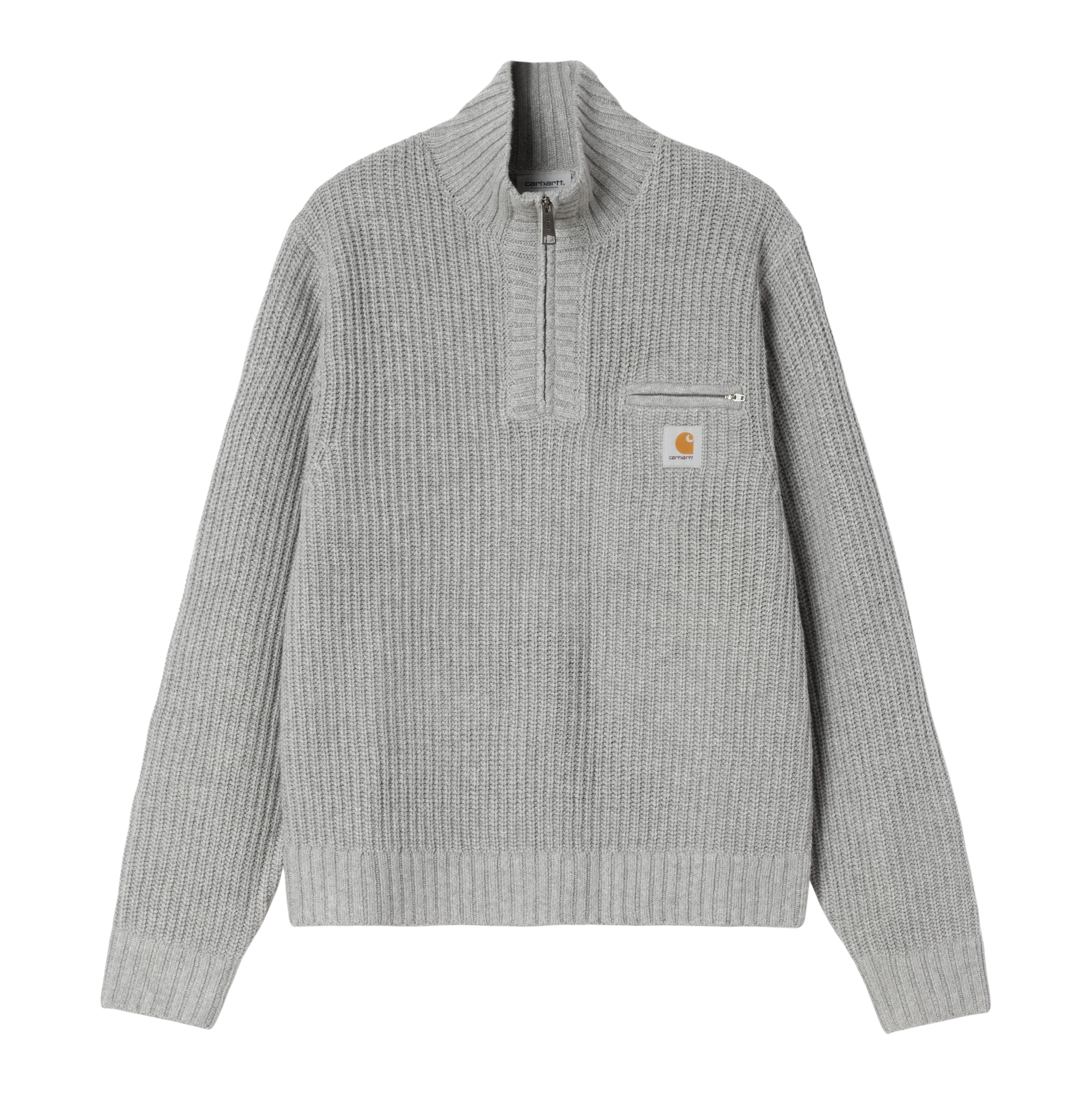 Carhartt WIP Detroit アイピーSサイズ Carhartt WIP Detroit Half Zip Sweater, Grey Heather | Official