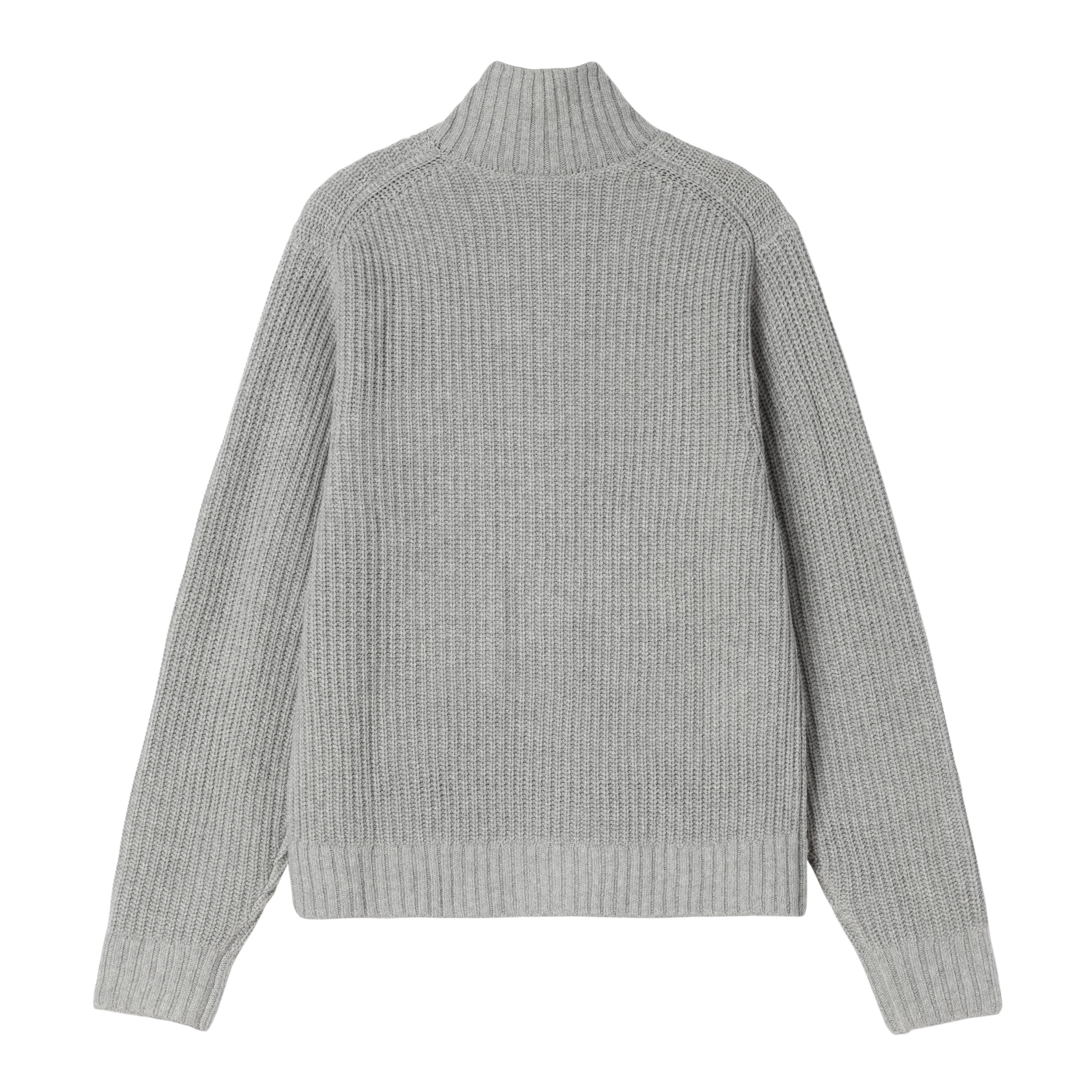 Carhartt WIP Detroit Half Zip Sweater, Grey Heather | Official