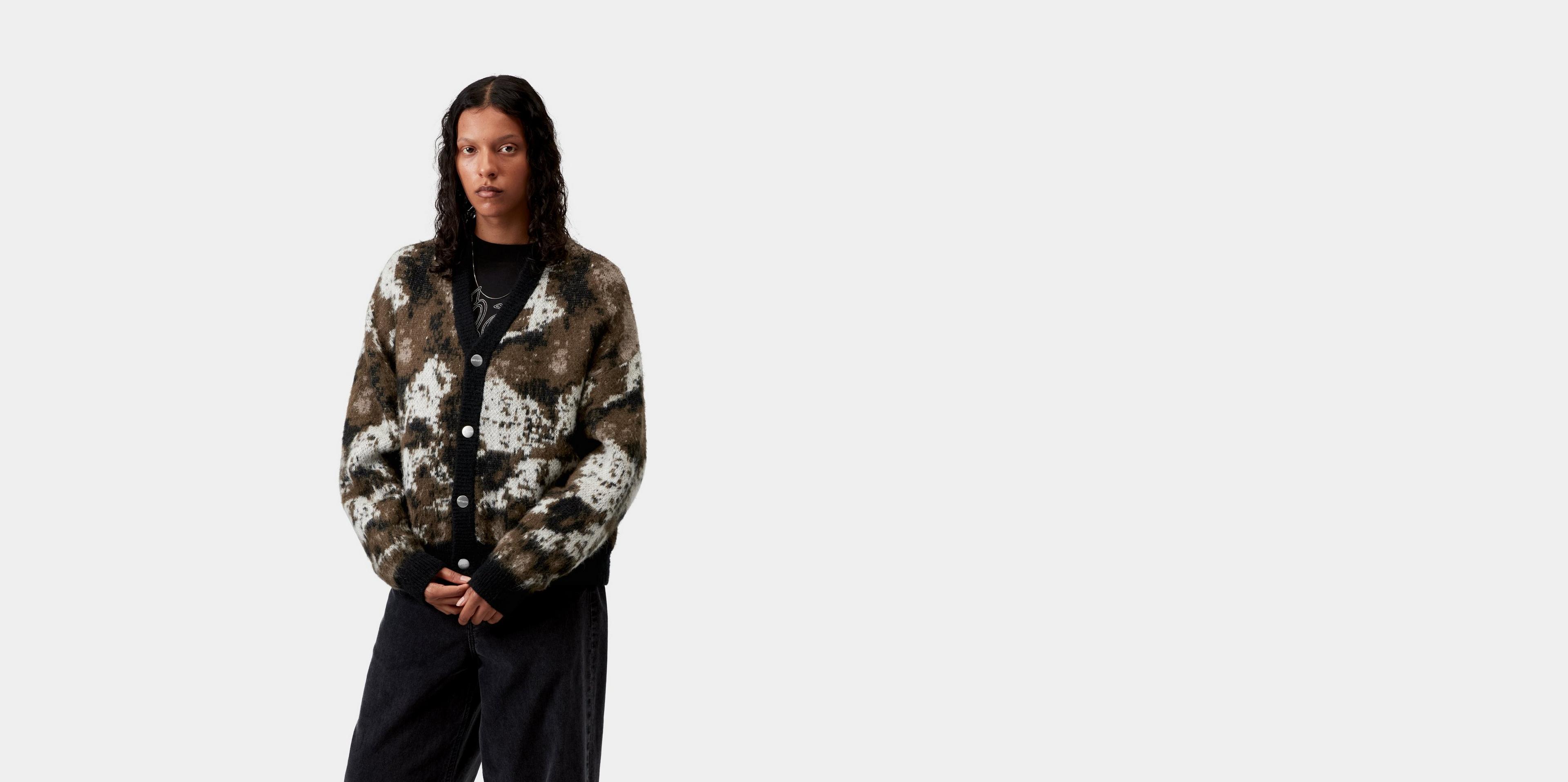 Carhartt WIP Women's Merlin Cardigan, Wild Dog Jacquard | Official