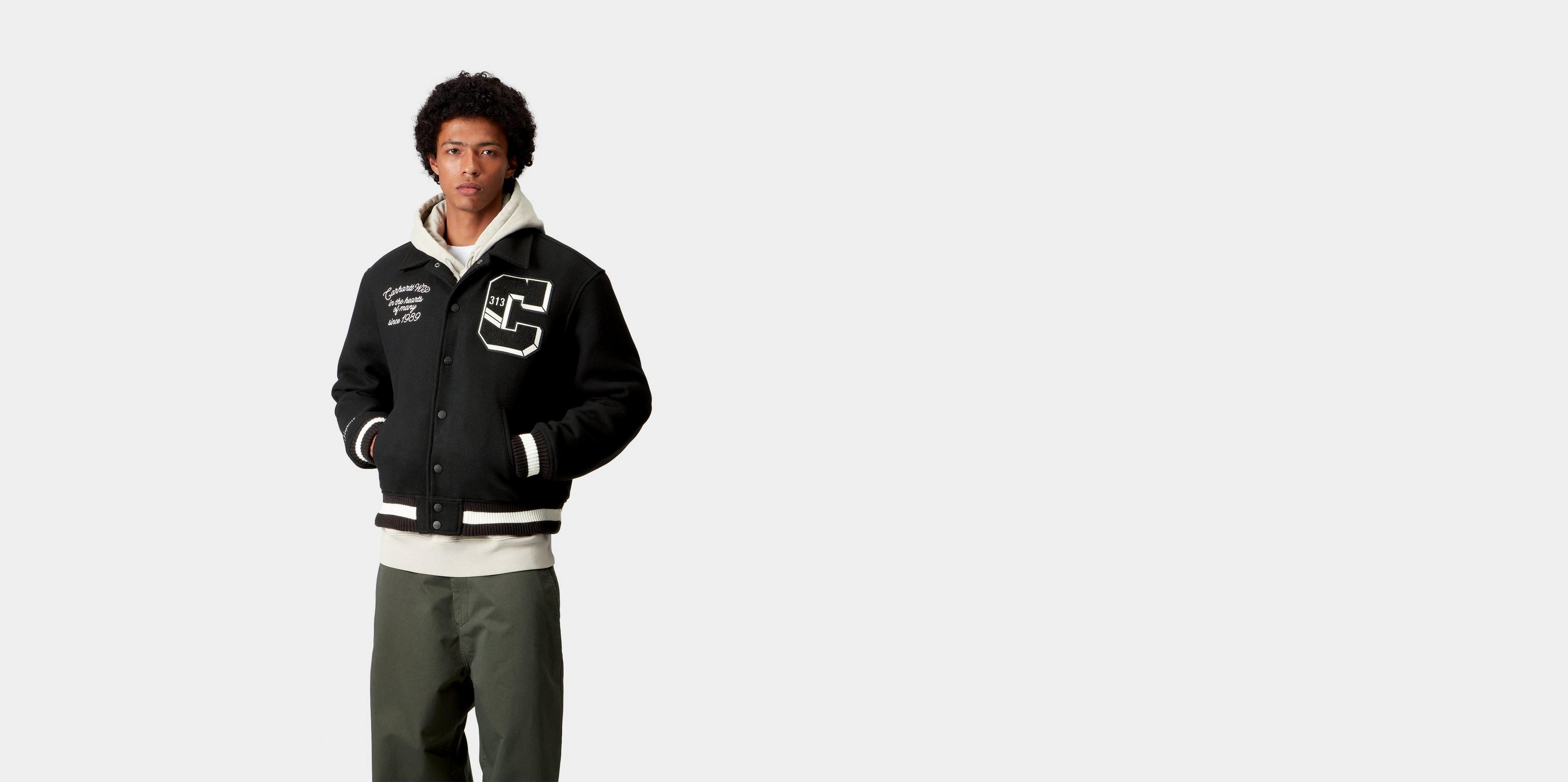 Carhartt WIP World Class Varsity, Black | Official Online Store