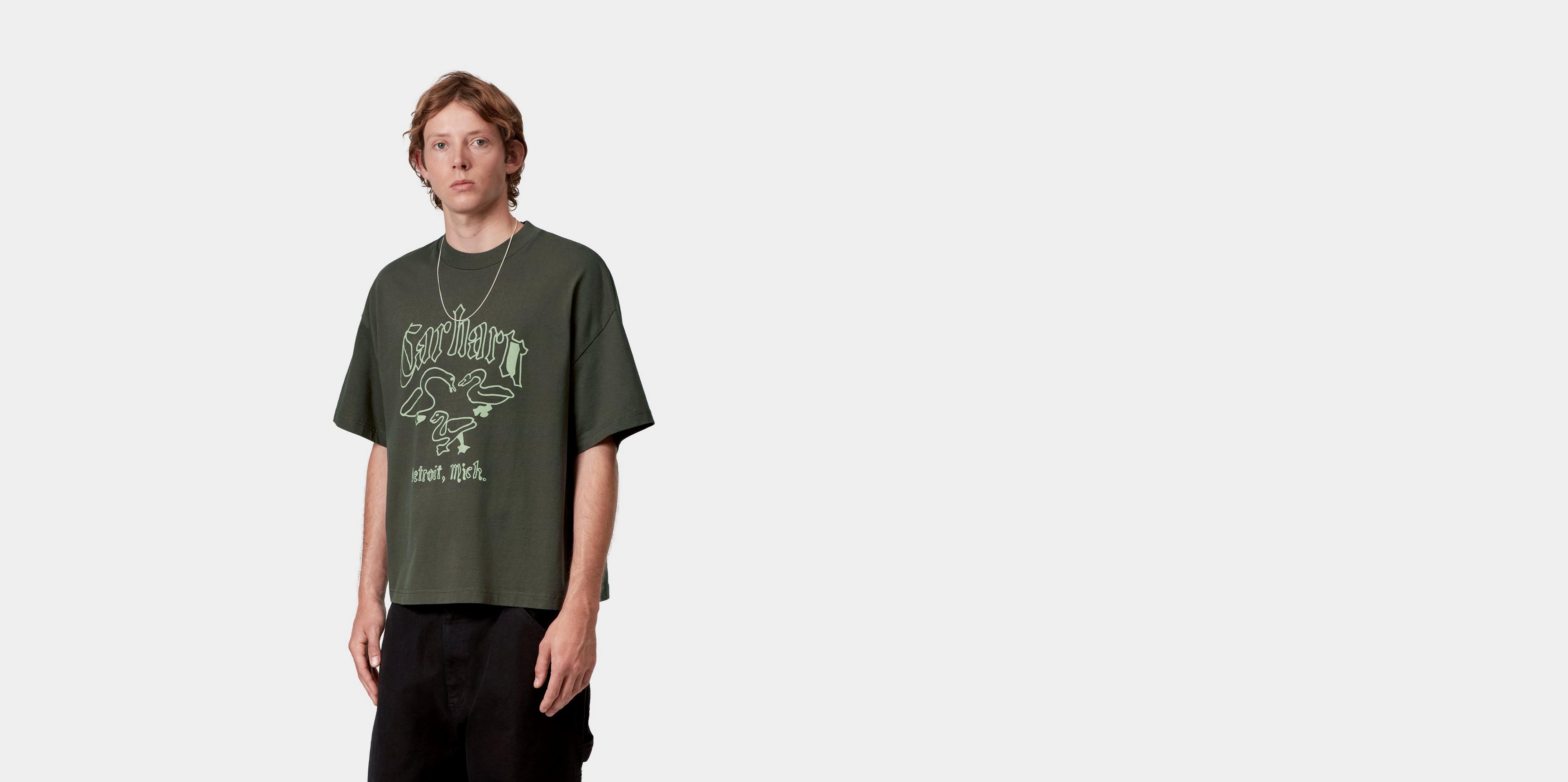 Carhartt WIP S/S Hackwork T-Shirt, Cypress | Official Online Store
