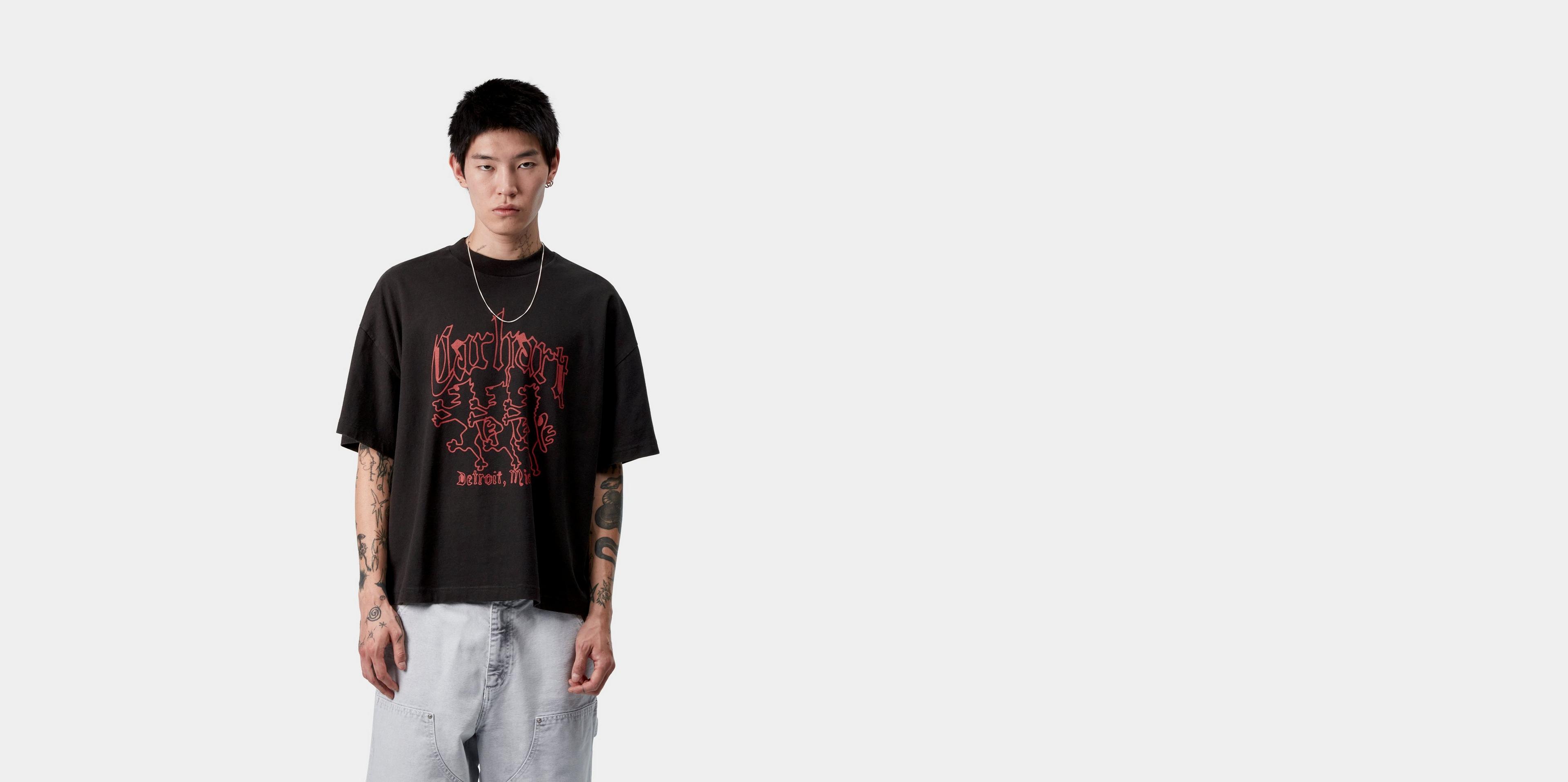 Carhartt WIP S/S Hackwork T-Shirt, Black | Official Online Store