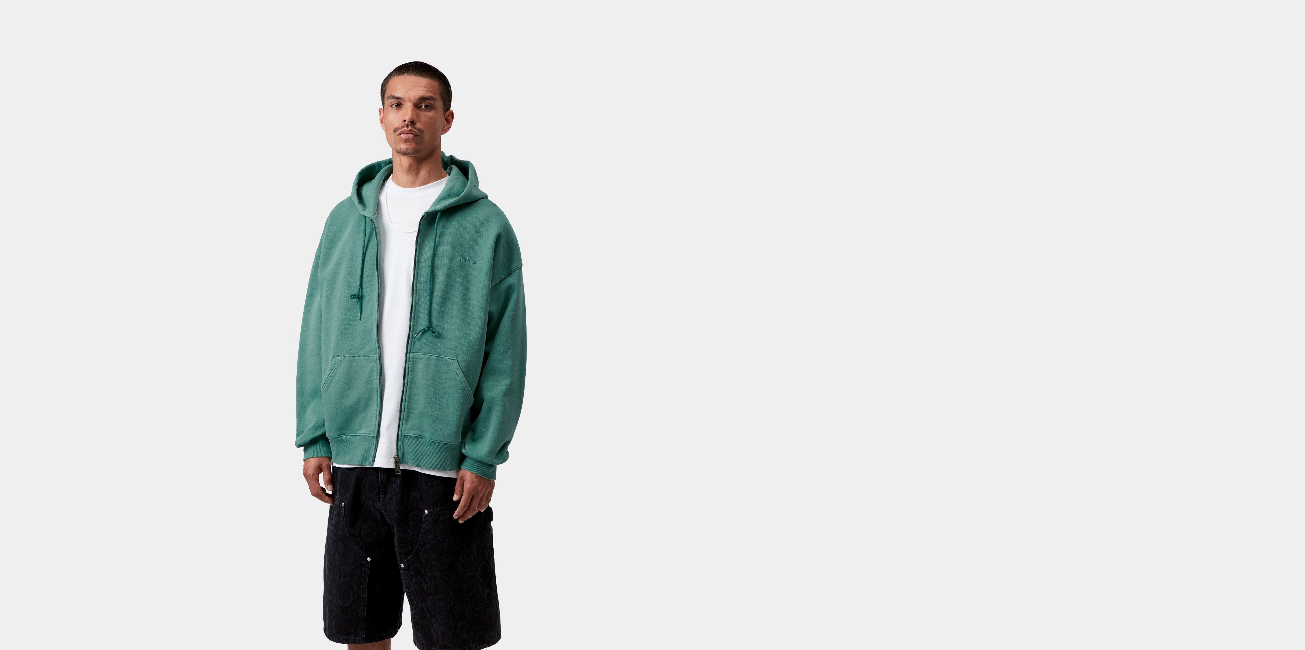 Carhartt WIP Hooded Benton Sweat Jacket Lily garment dyed | green | XL | Men
