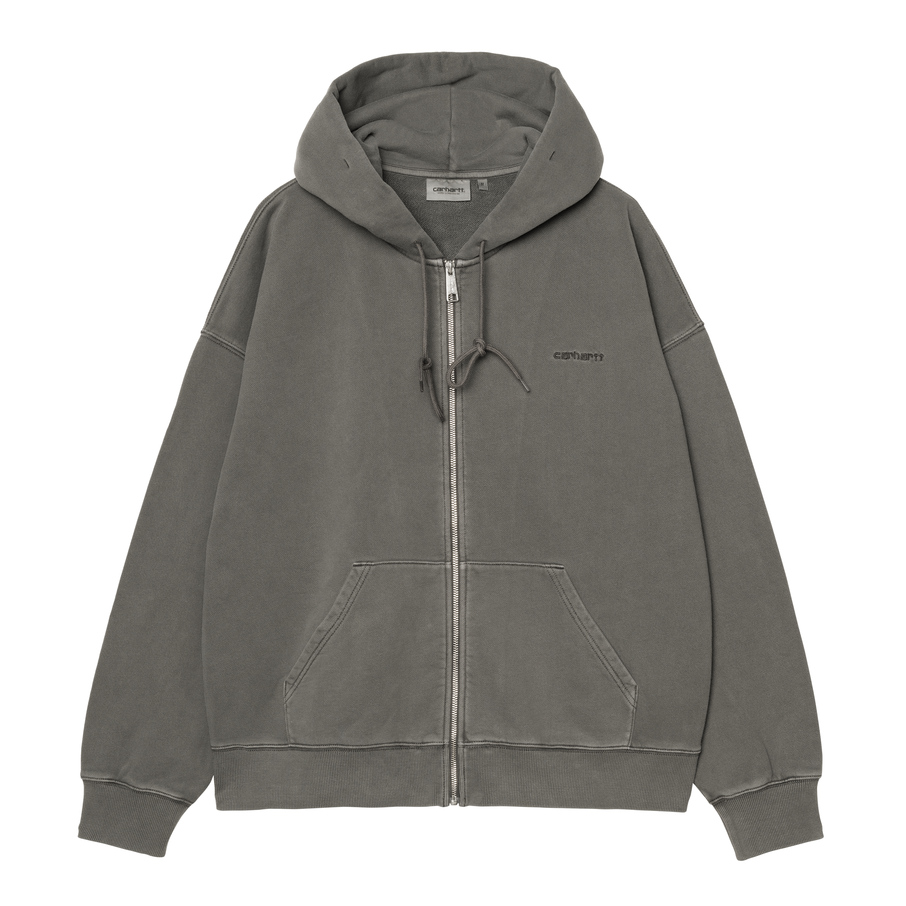 Carhartt WIP Hooded Benton Sweat Jacket, Graphite | Official