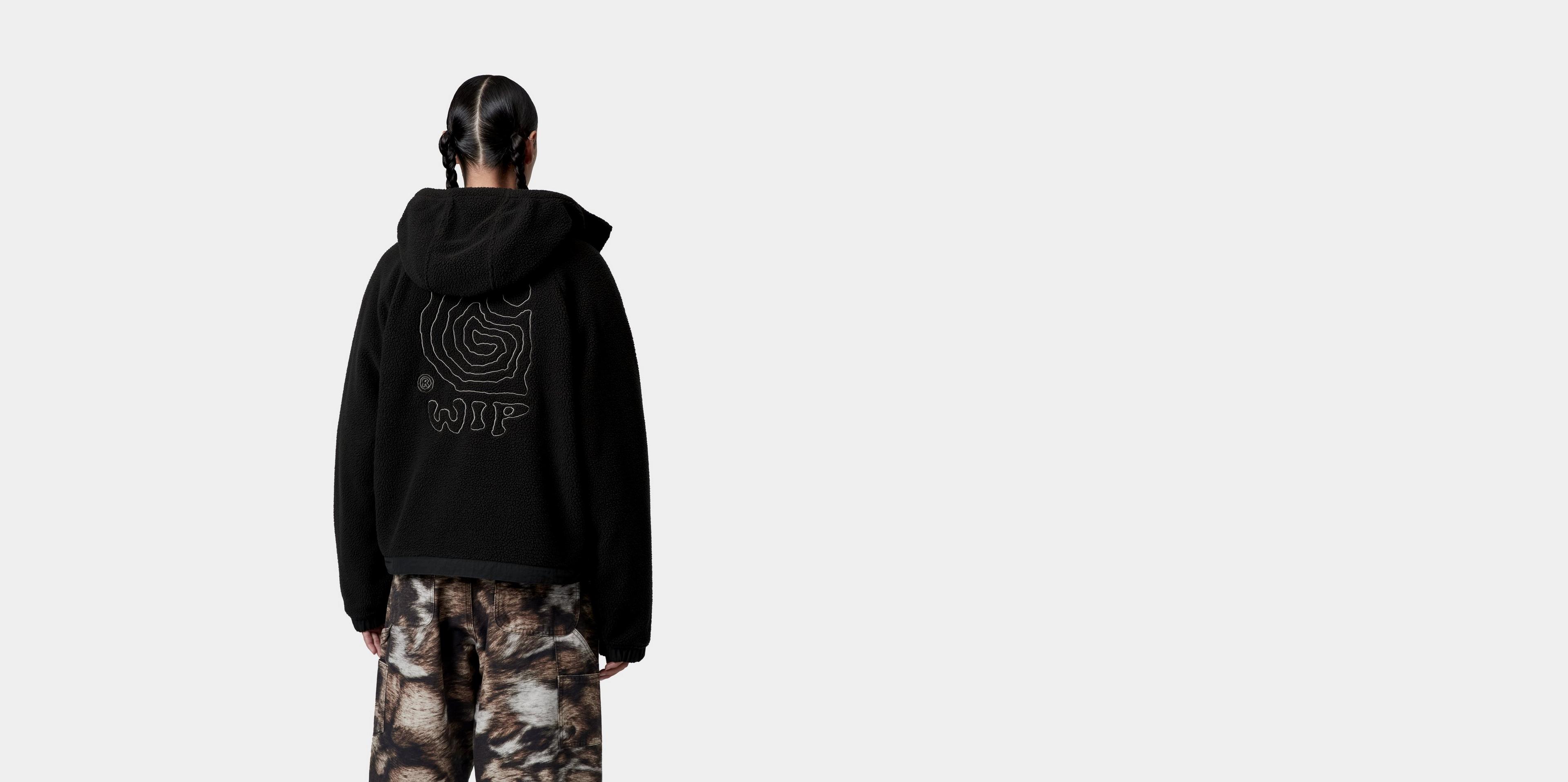 Carhartt WIP W' Hooded Helix Fleece Jacket, Black / Porphyry