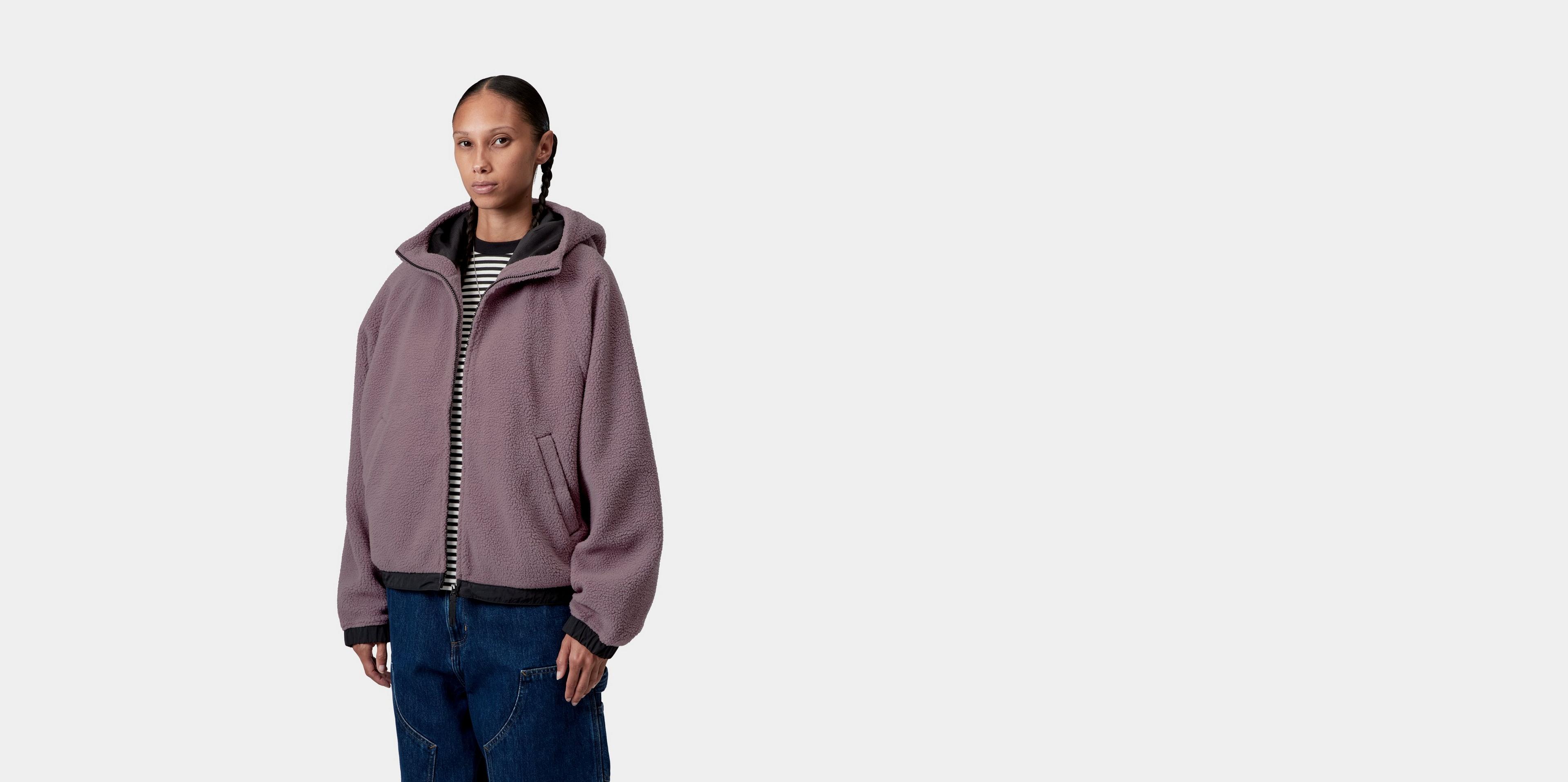 Carhartt WIP Women's Flynn Fleece Jacket - Phlox / Black