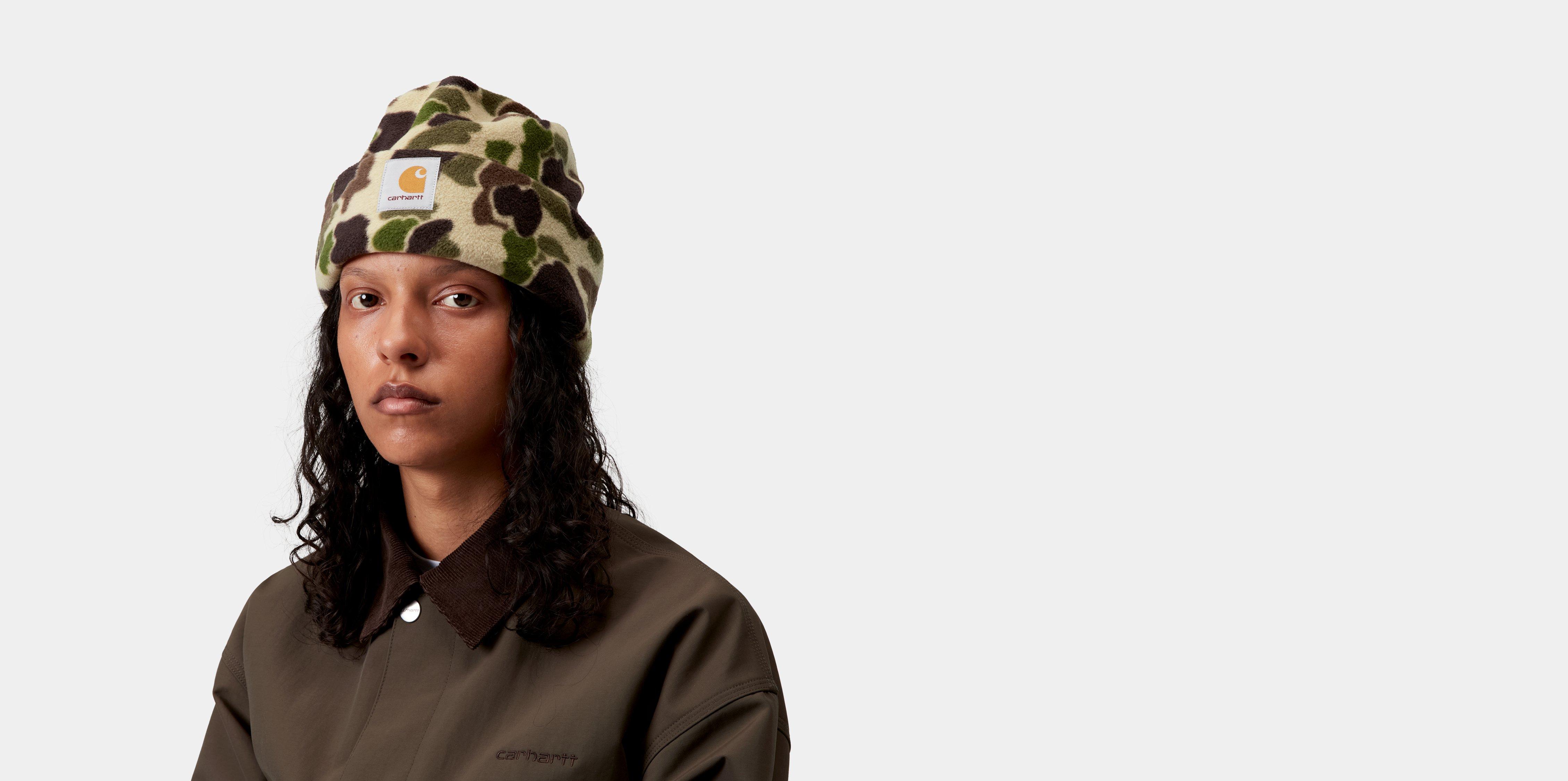 (かつきくん着用) Carhartt CAMO DUCK BEANIE Carhartt WIP Expedition Beanie, Camo Duck, Green | Negozio online