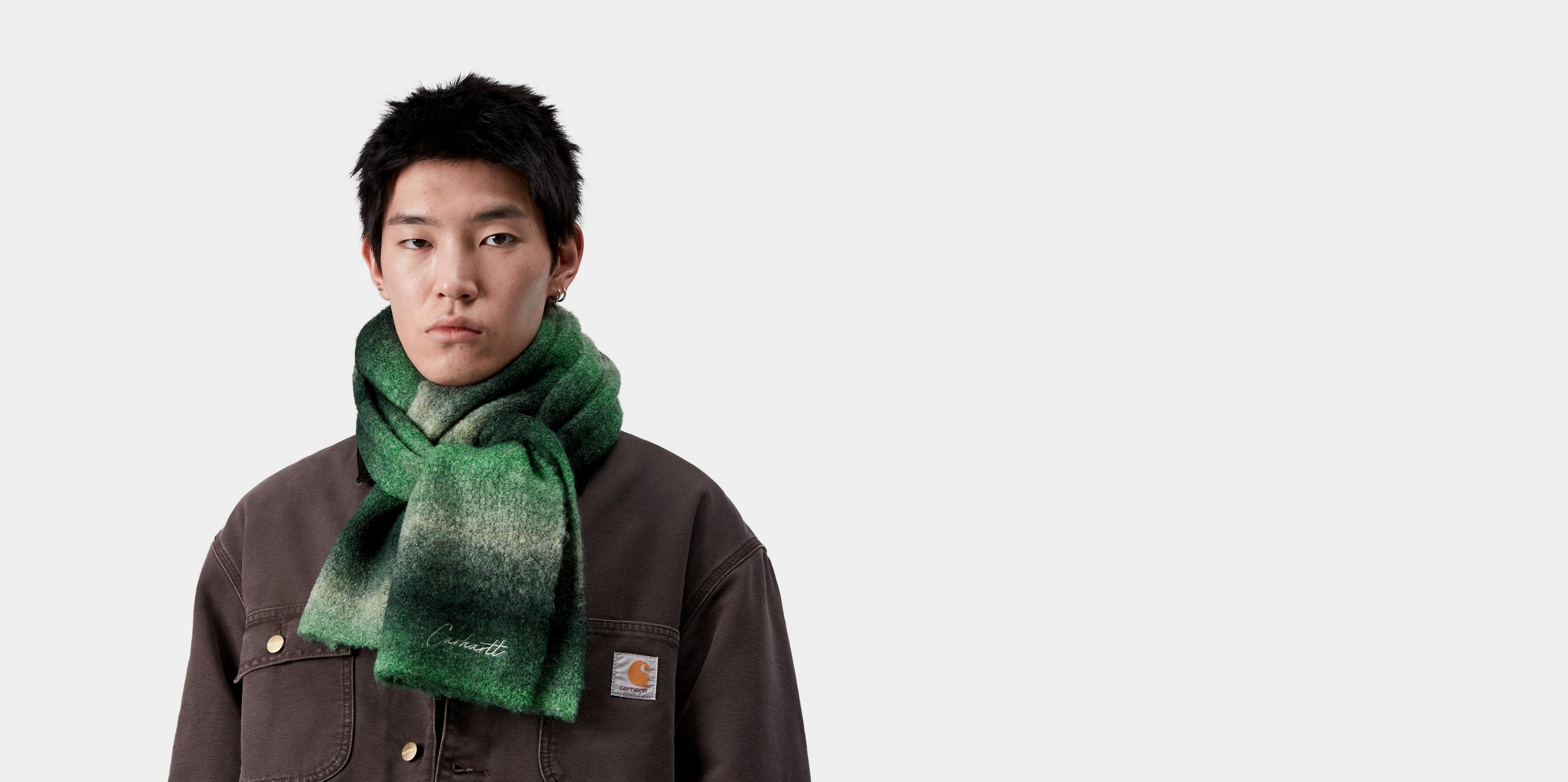 Carhartt WIP Tony Scarf, Tony Stripe Jacquard, Dark Fir / Pale