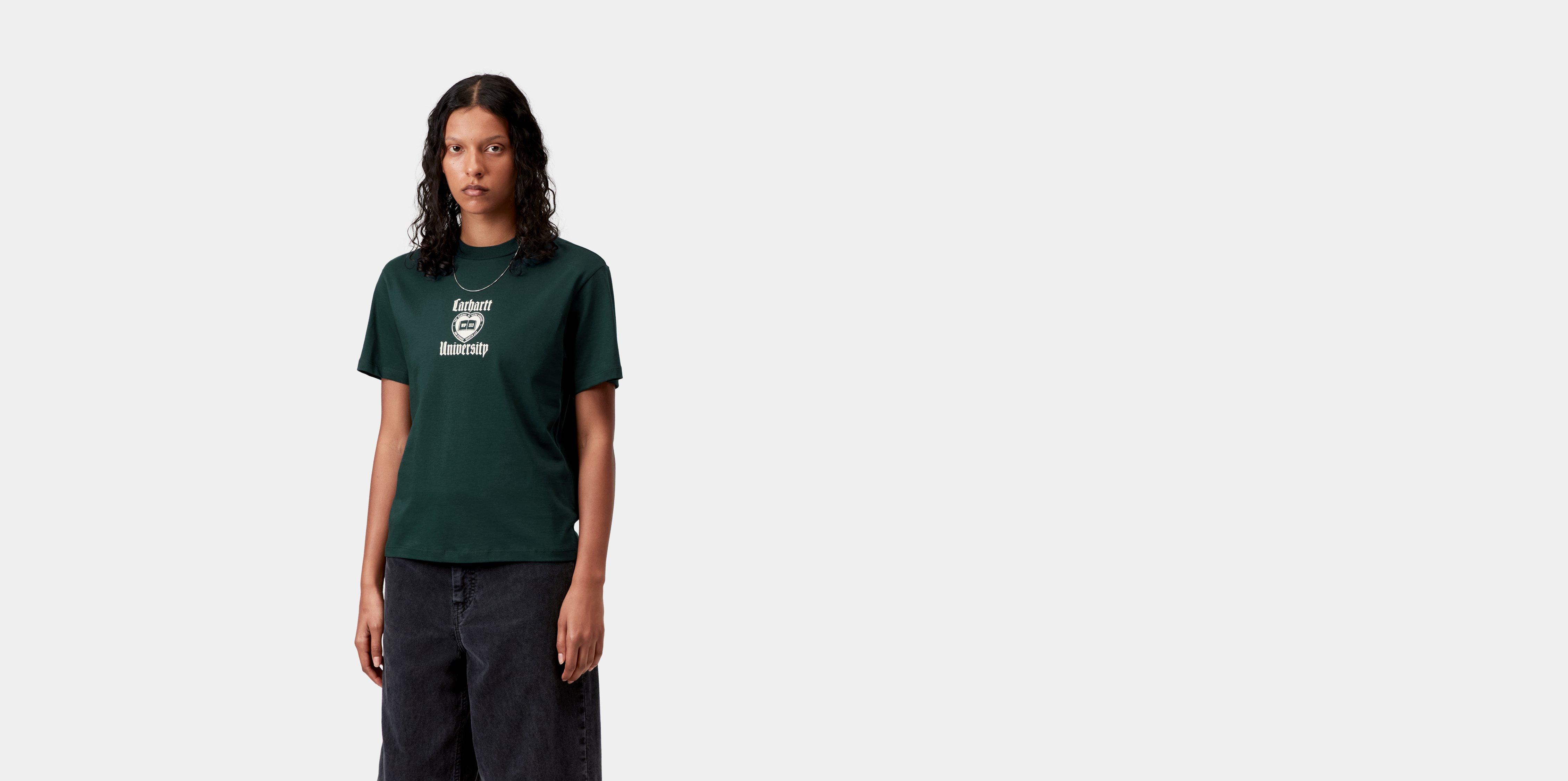 Carhartt WIP W' S/S Schooling T-Shirt Deep Lagoon | green | L | Women