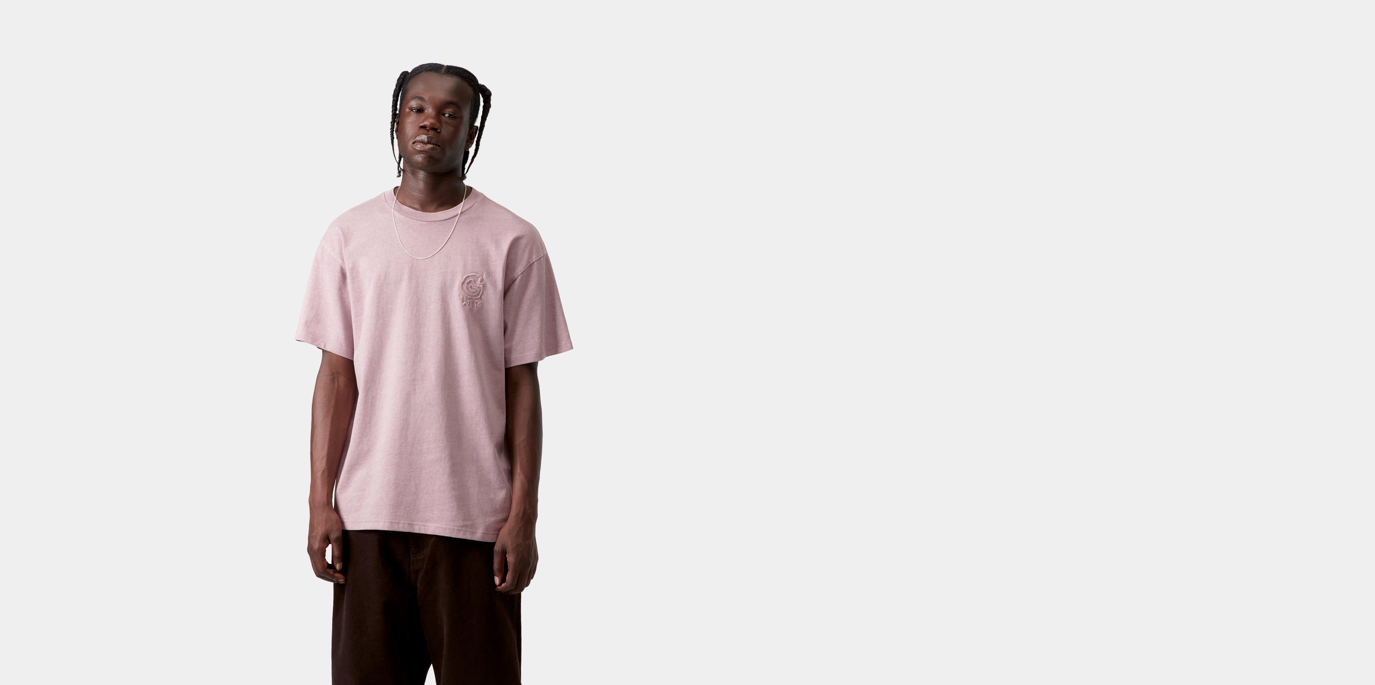 Carhartt WIP S/S Helix Redux T-Shirt Pink Fog garment dyed | M | Men