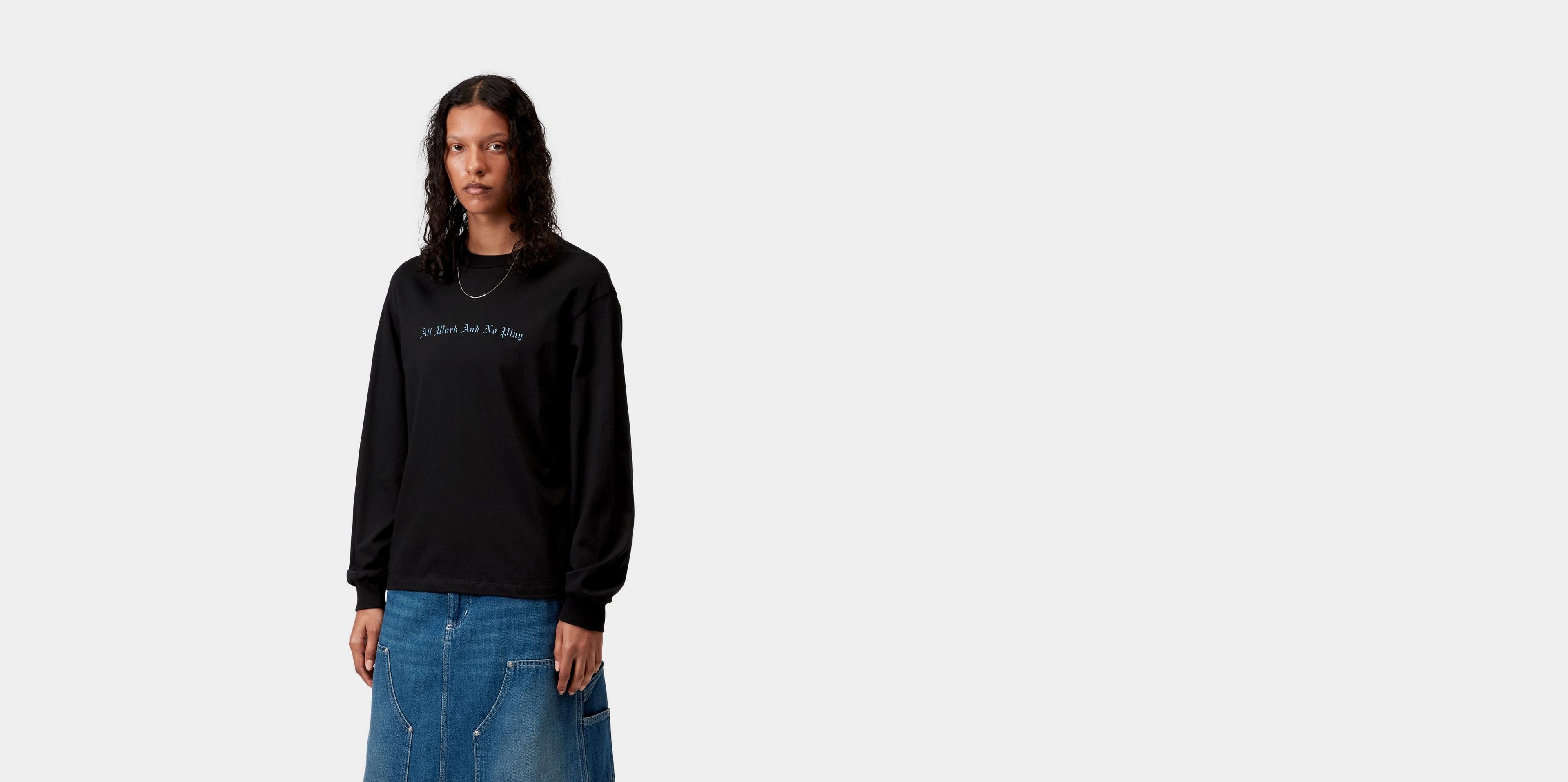 Carhartt WIP Women's L/S No Play T-Shirt, Black | Official Online