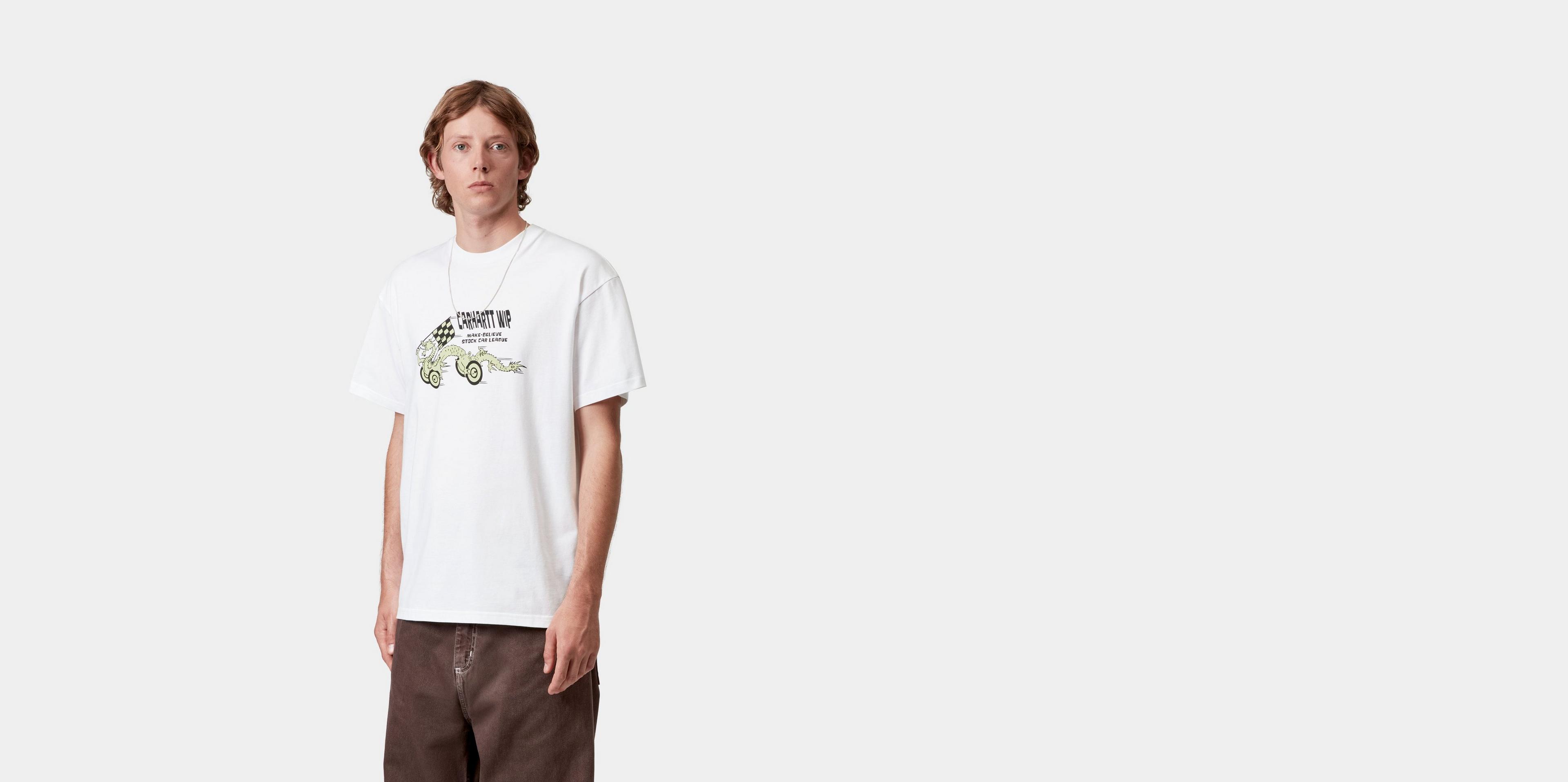 Carhartt WIP S/S Make Believe League T-Shirt, White | Official