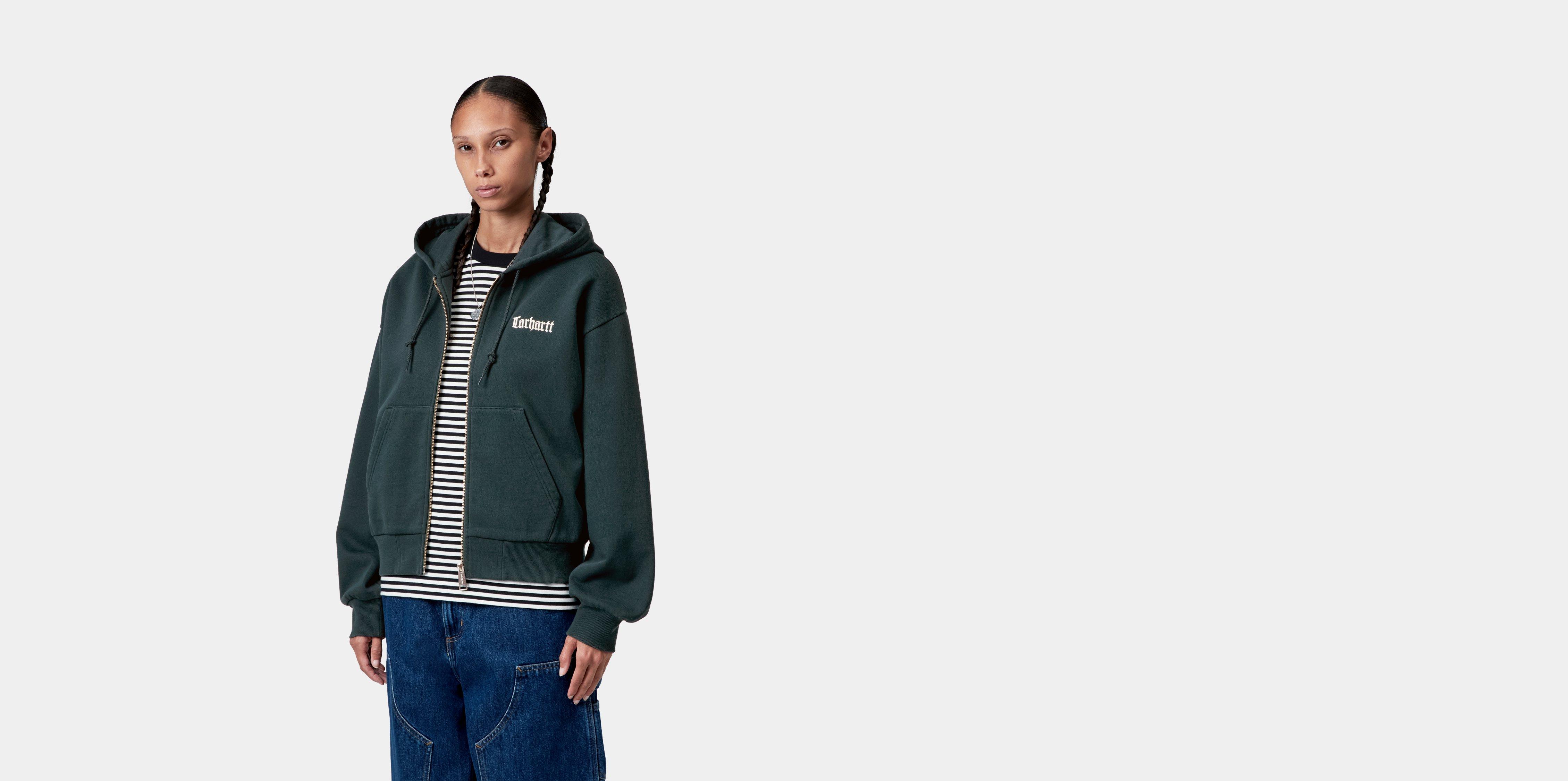 Carhartt WIP W' Hooded Schooling Jacket Deep Lagoon stone washed | green | M | Women