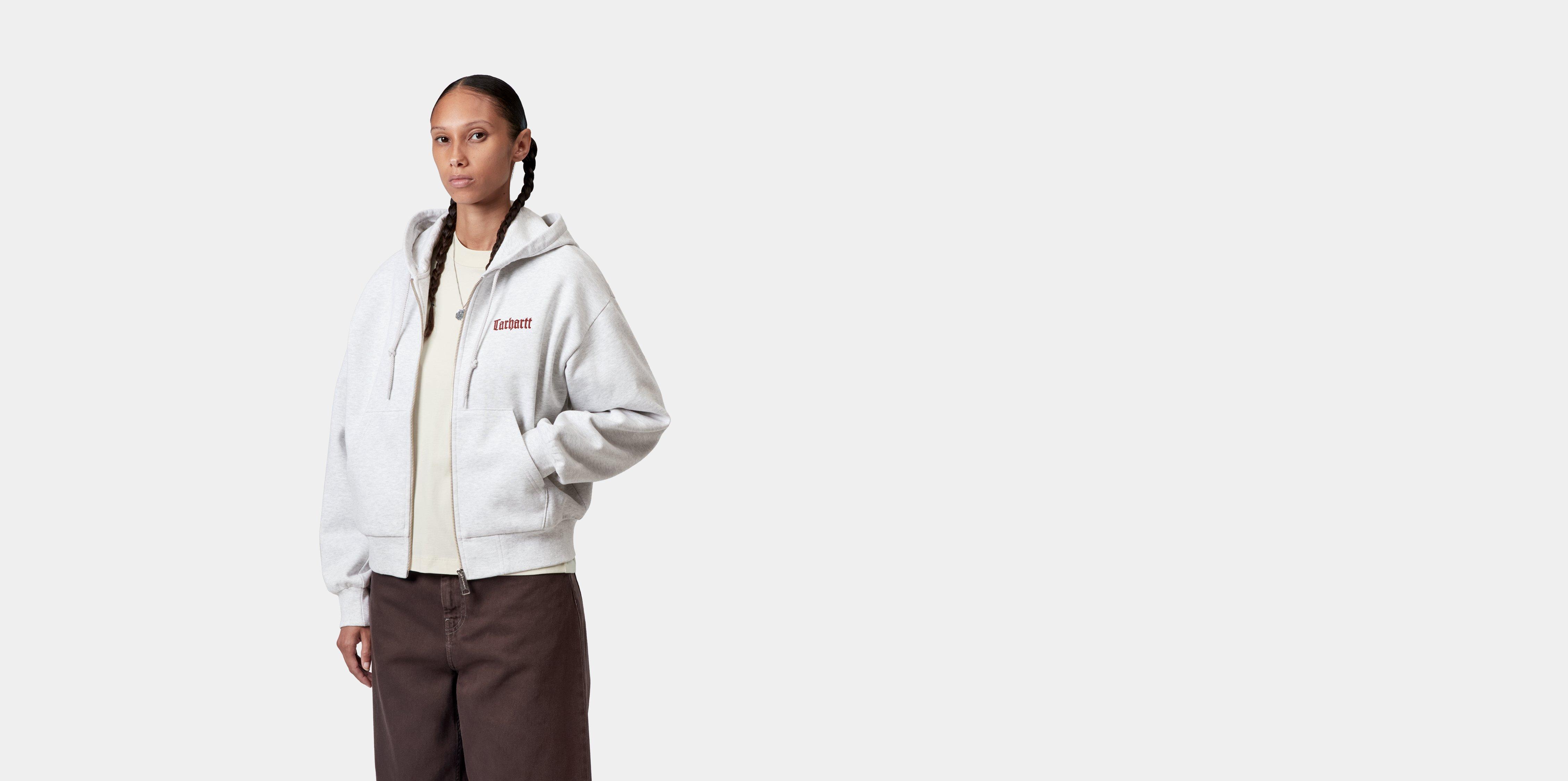 Carhartt WIP W' Hooded Schooling Jacket Ash Heather stone washed | grey | S | Women