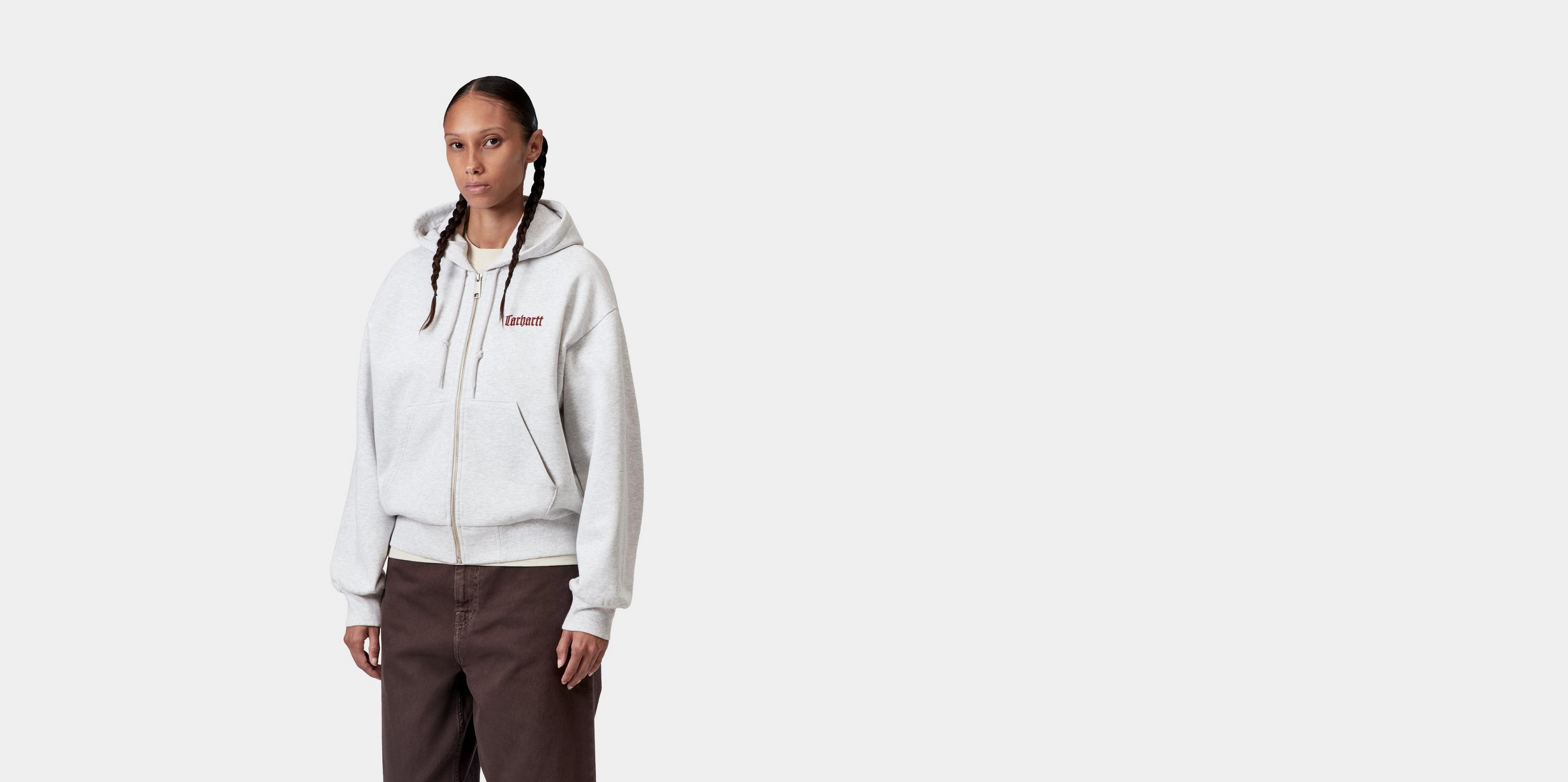 Carhartt WIP Women's Hooded Schooling Jacket, Ash Heather | Tienda