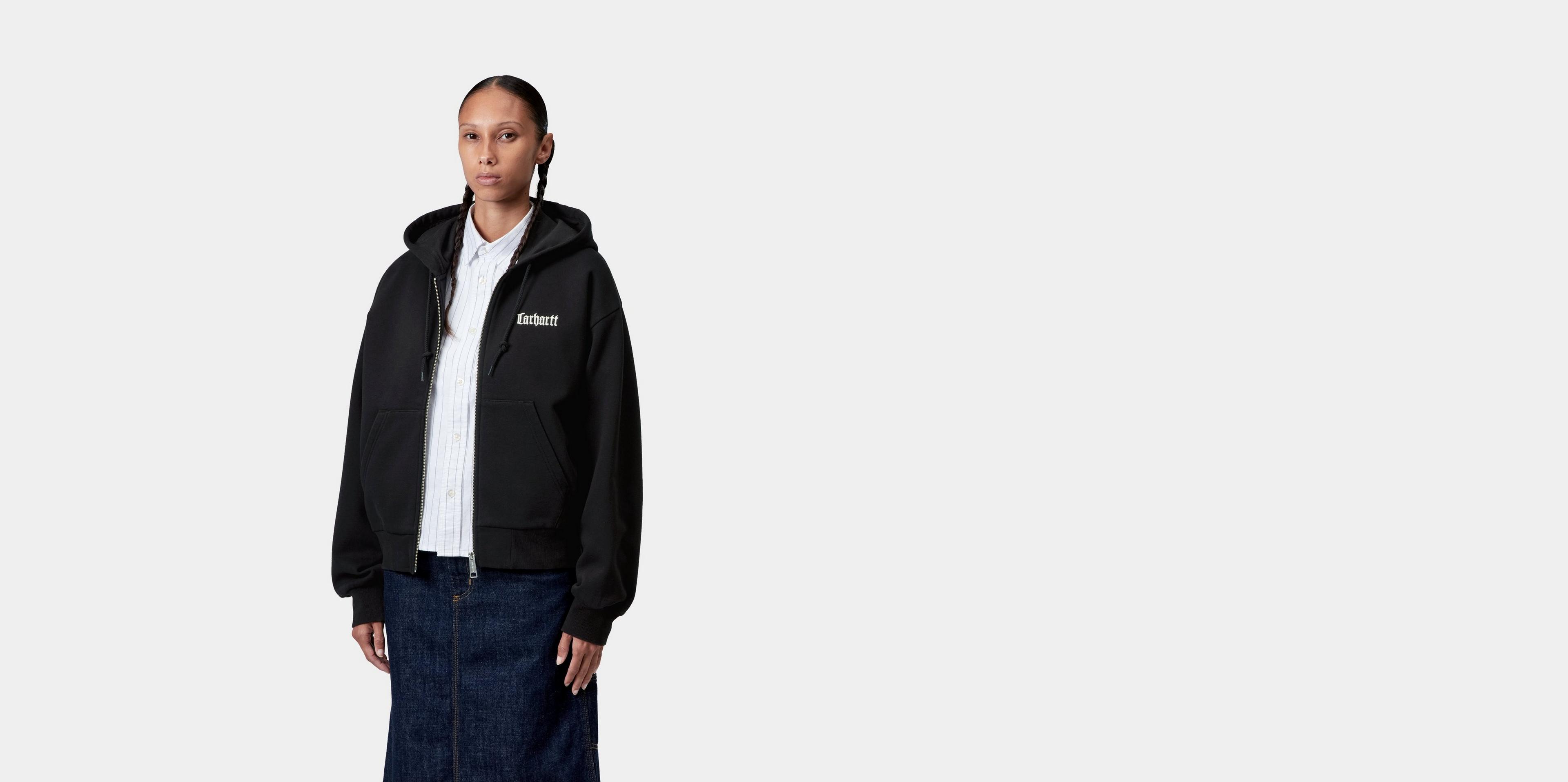 Carhartt WIP Women's Hooded Schooling Jacket, Black | Official