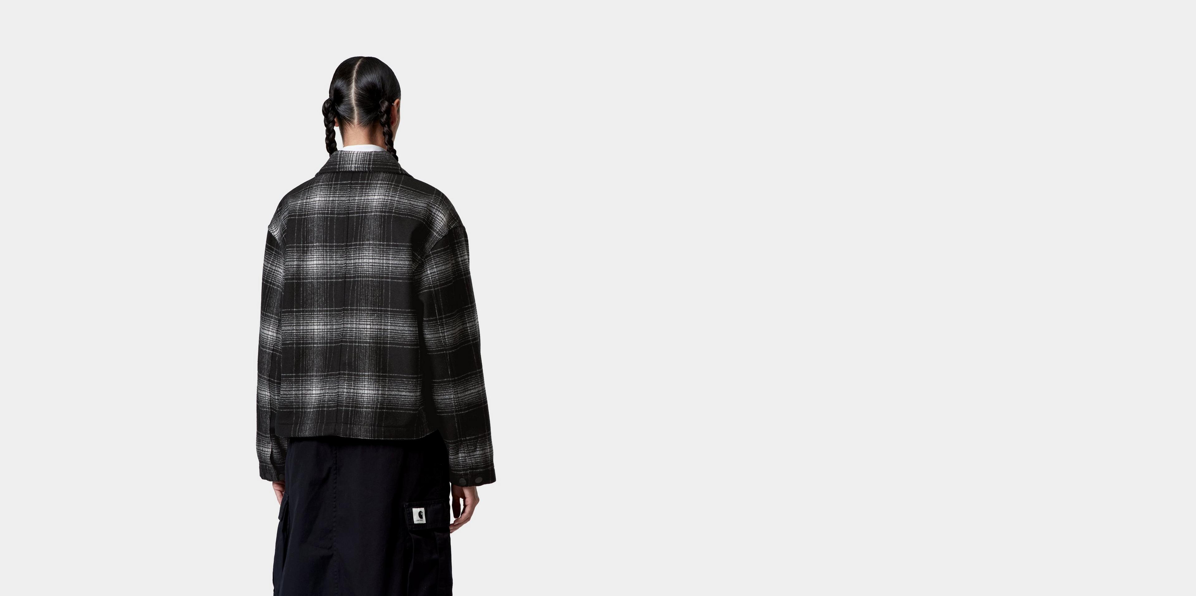 Carhartt WIP W' Brennan Shirt Jac, Brennan Check, Black / Wax