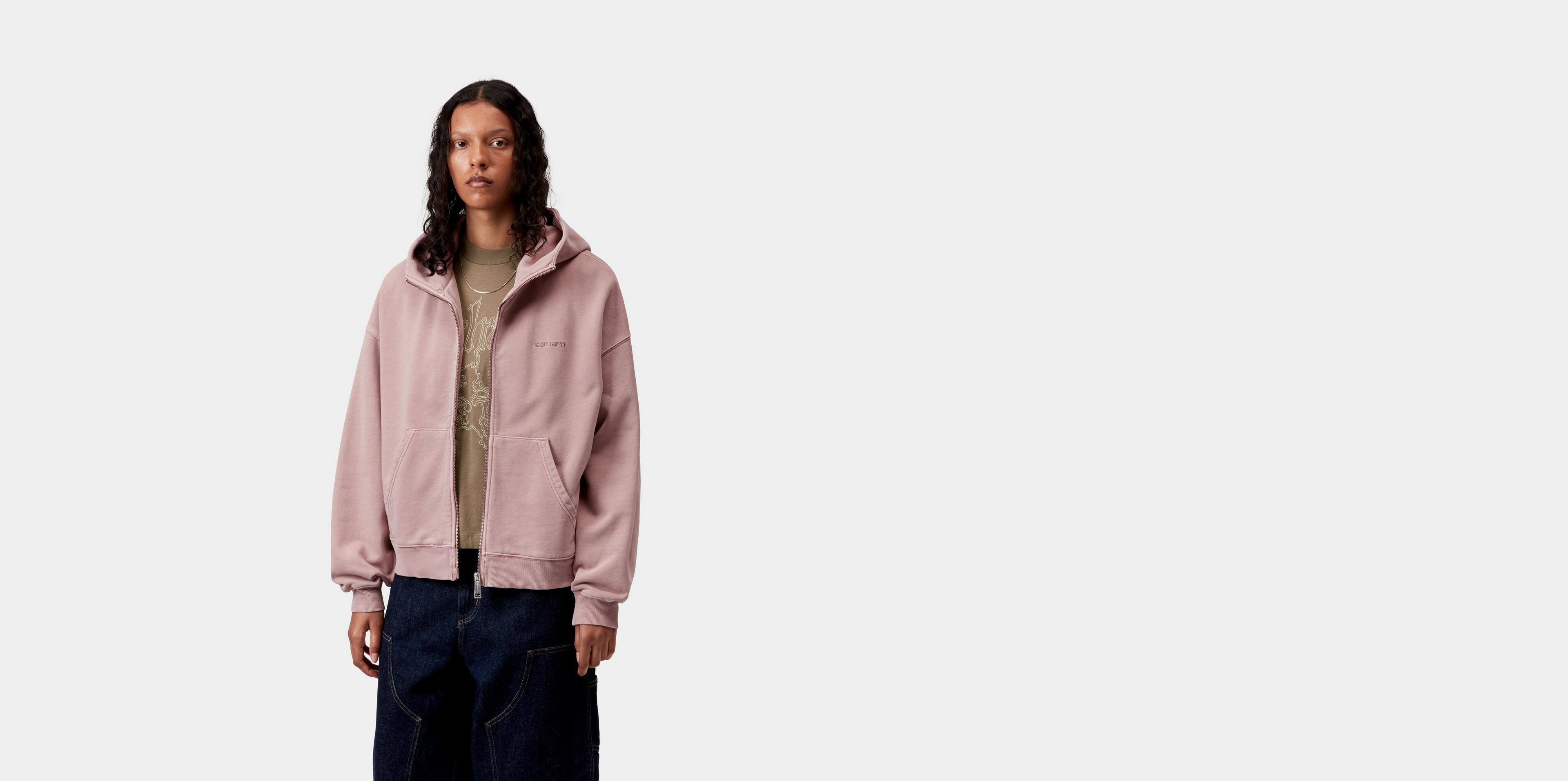 Carhartt WIP W' Hooded Benton Jacket, Glassy Pink | Official