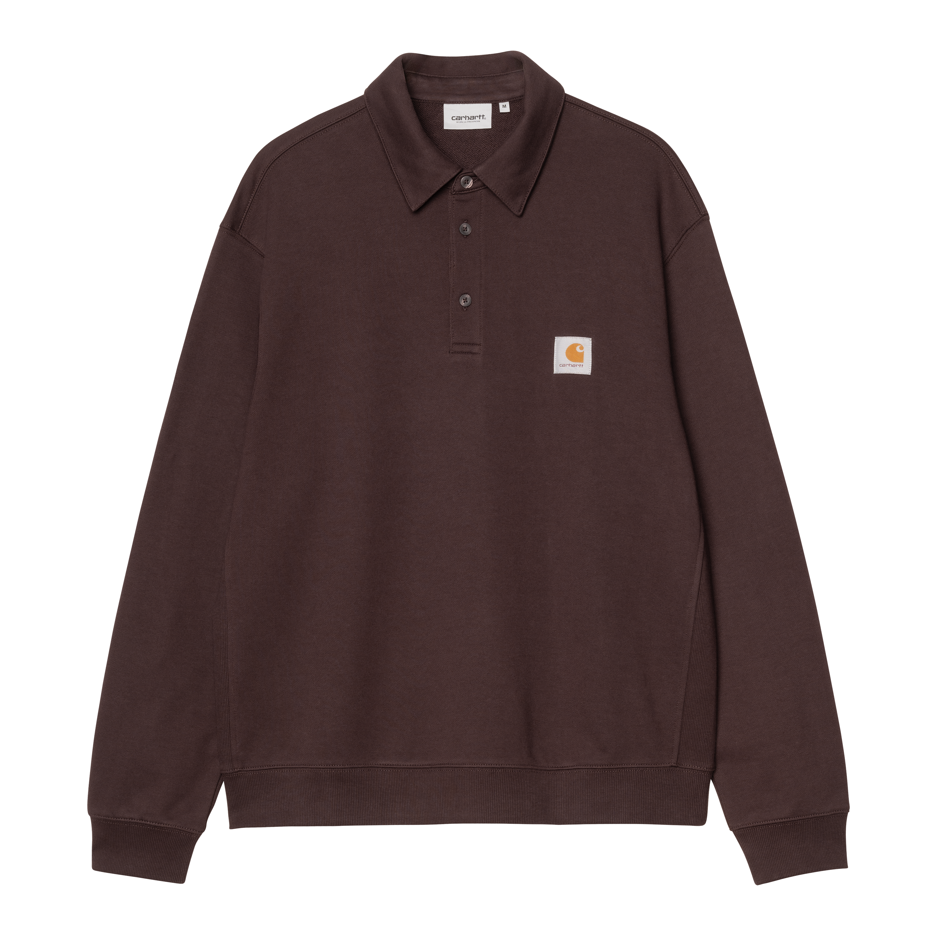 Carhartt WIP Polo Sweatshirt in Brown
