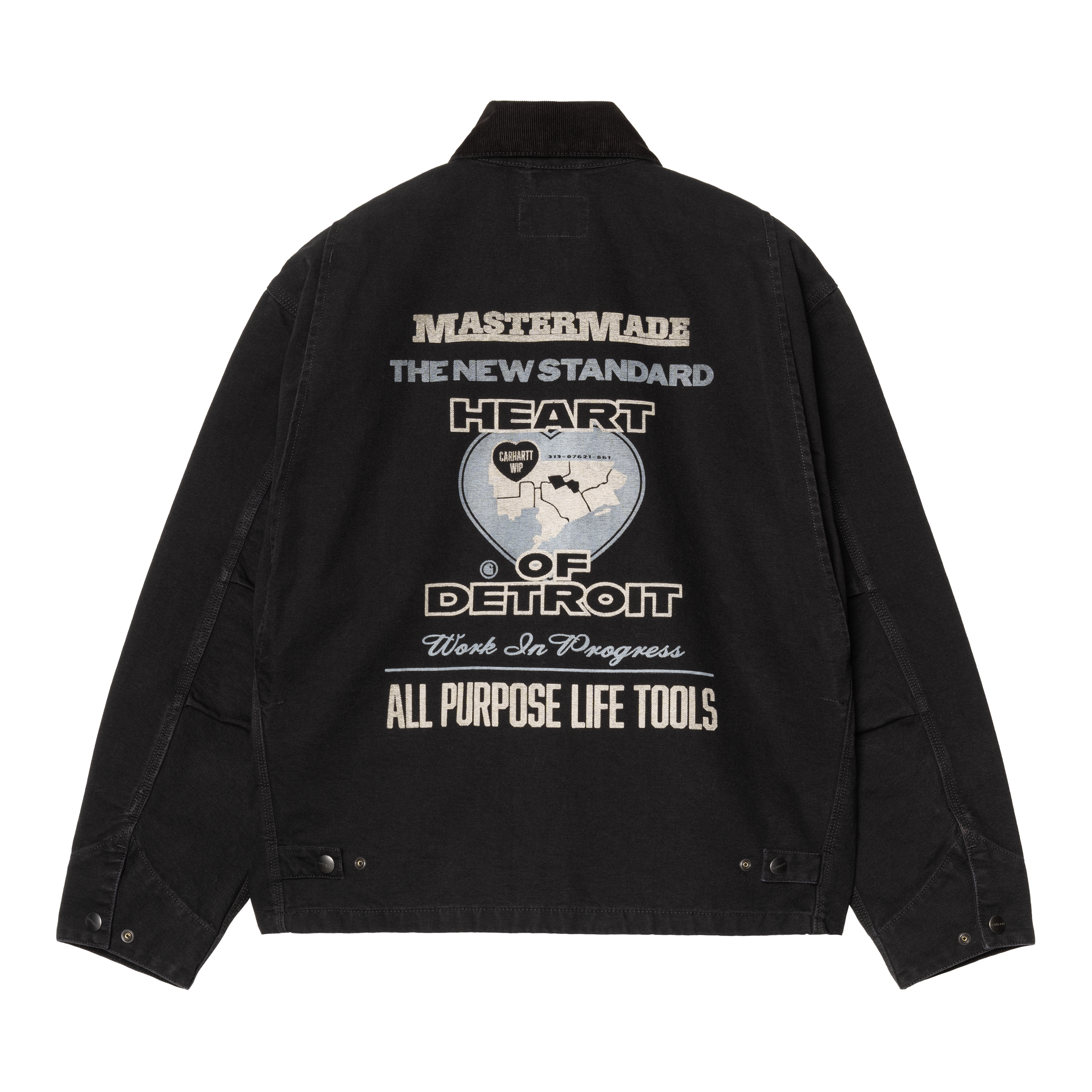 ジャケット・アウター Carhartt WIP OG DETROIT JACKET Black Carhartt WIP OG Detroit Jacket (Winter) | Black (aged canvas