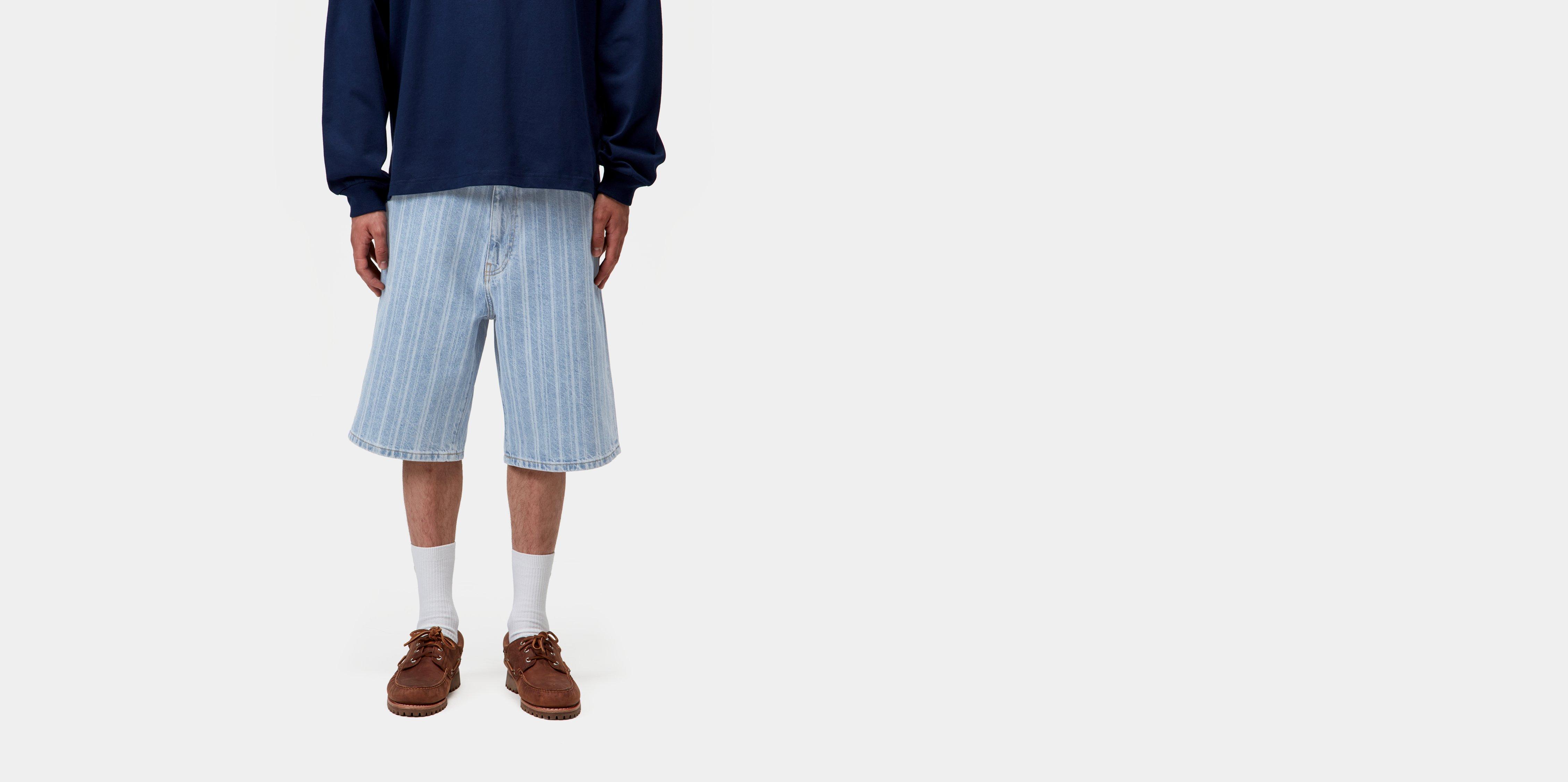 Carhartt WIP Rylan Short Rylan Stripe, Blue stone bleached | blue|multicolor | 34 | Men