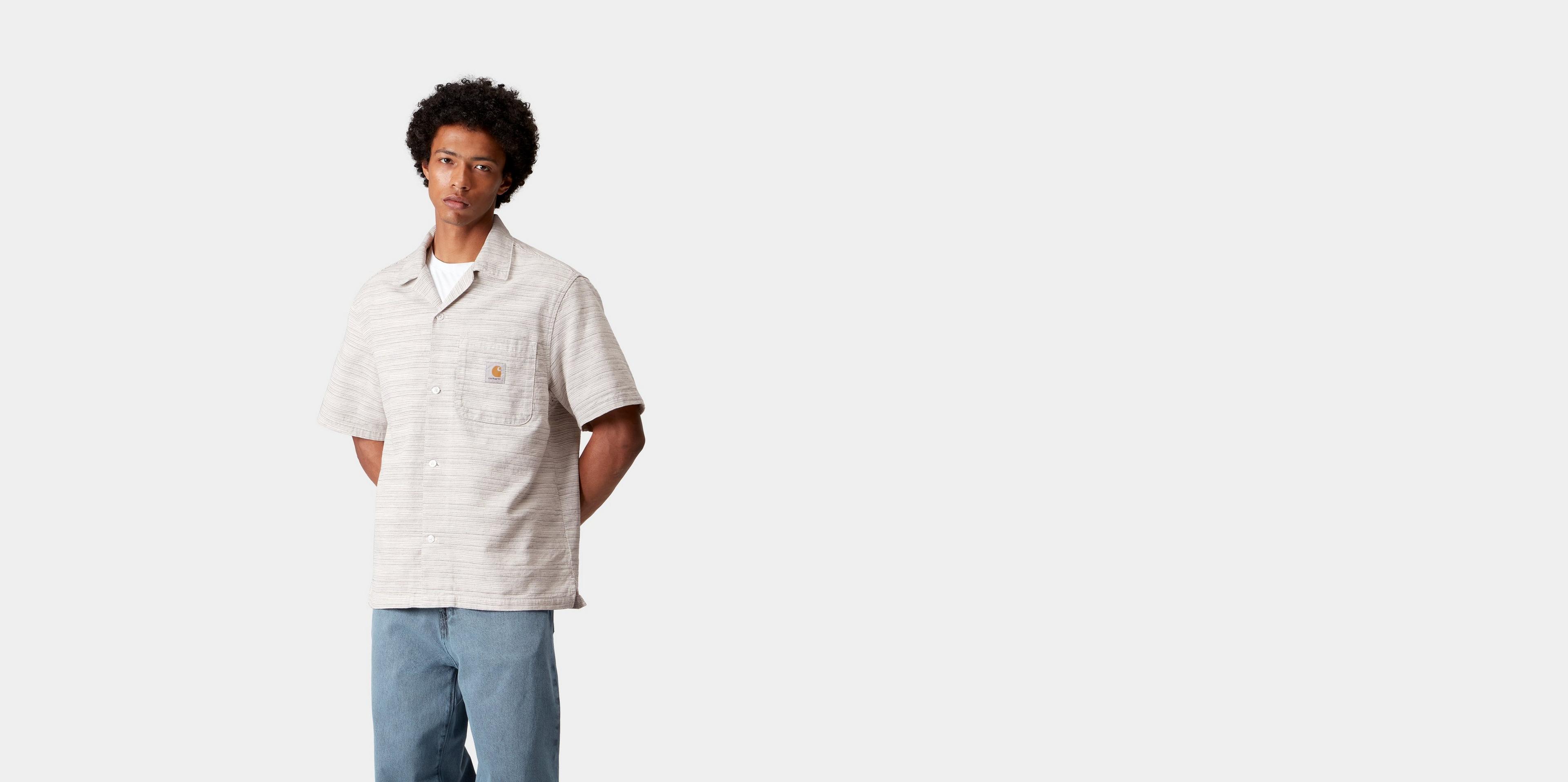 Carhartt WIP S/S Gellar Shirt, Gellar Stripe, Wax | Official