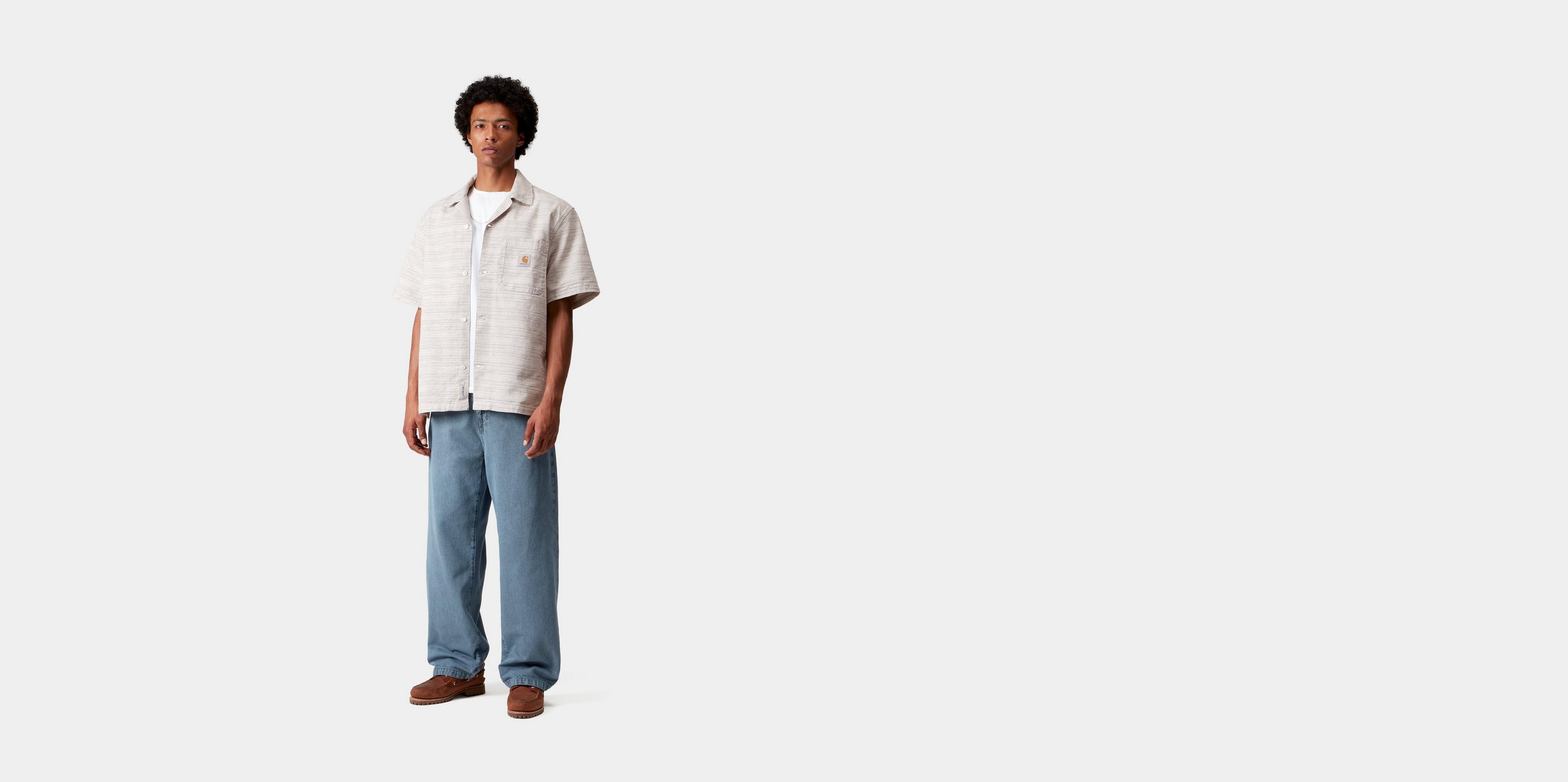 Carhartt WIP S/S Gellar Shirt, Gellar Stripe, Wax | Official
