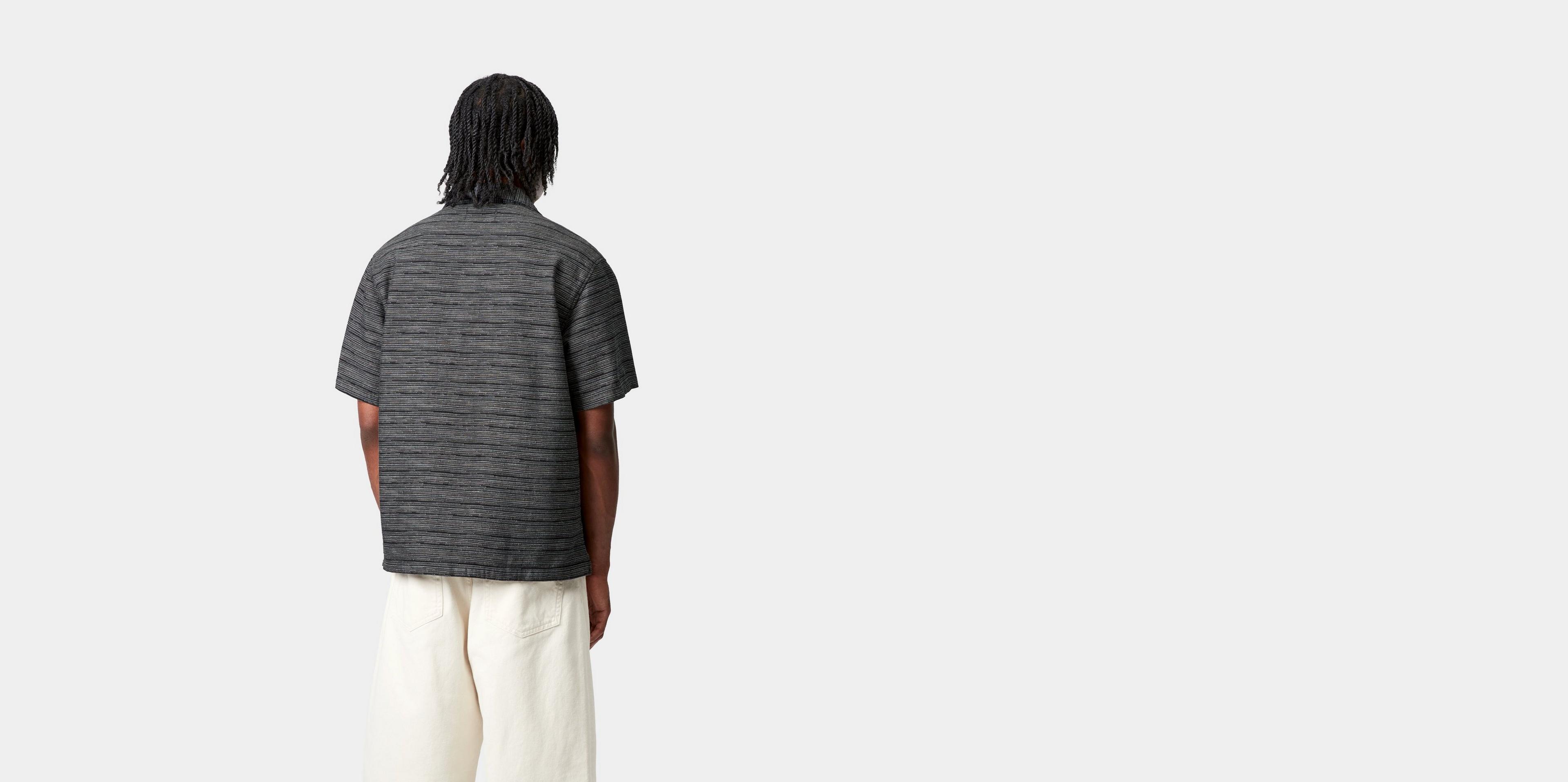 Carhartt WIP S/S Gellar Shirt, Gellar Stripe, Black | Official