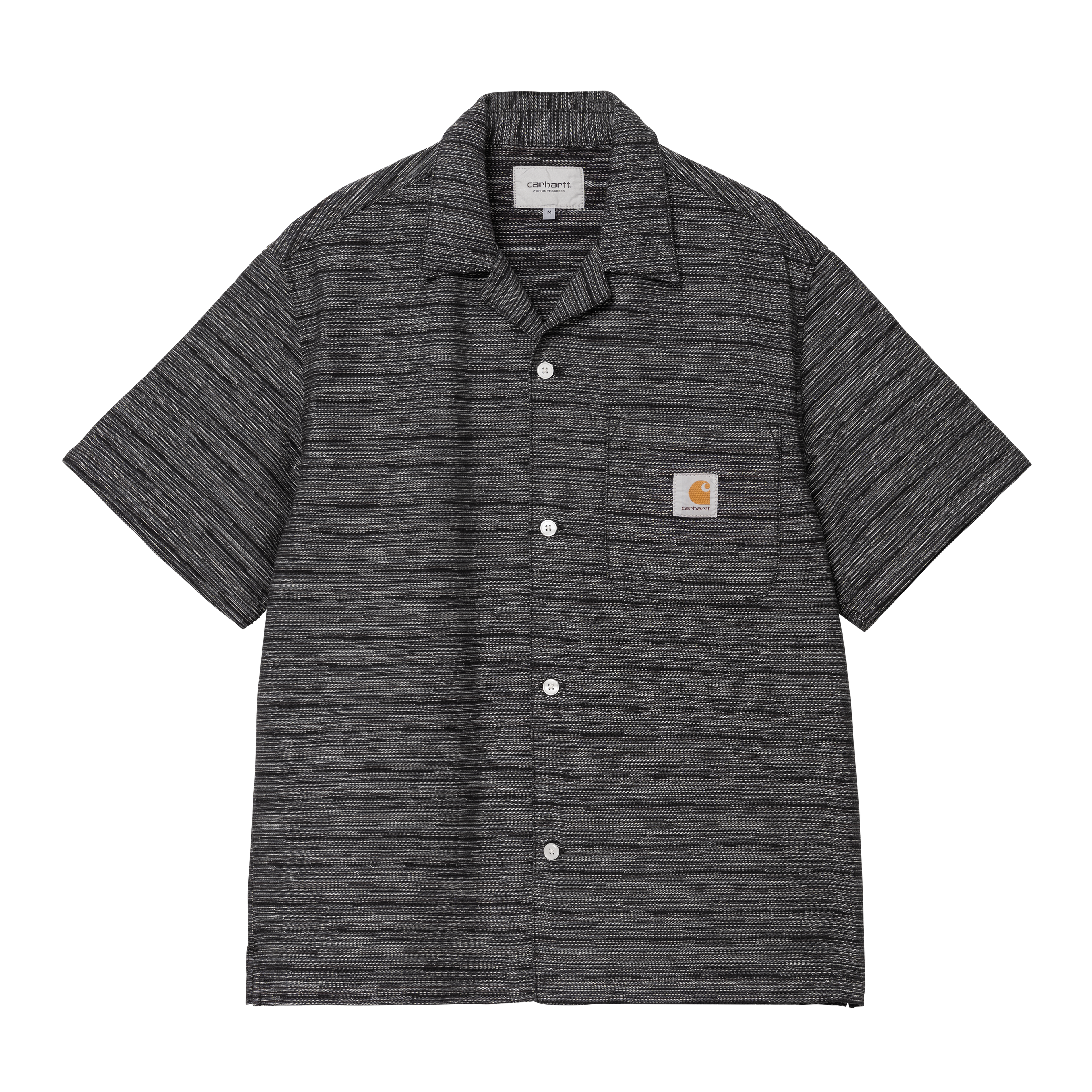 『nko』Carhartt Gellar Stripe Shirt M Carhartt WIP S/S Gellar Shirt, Gellar Stripe, Black | Official