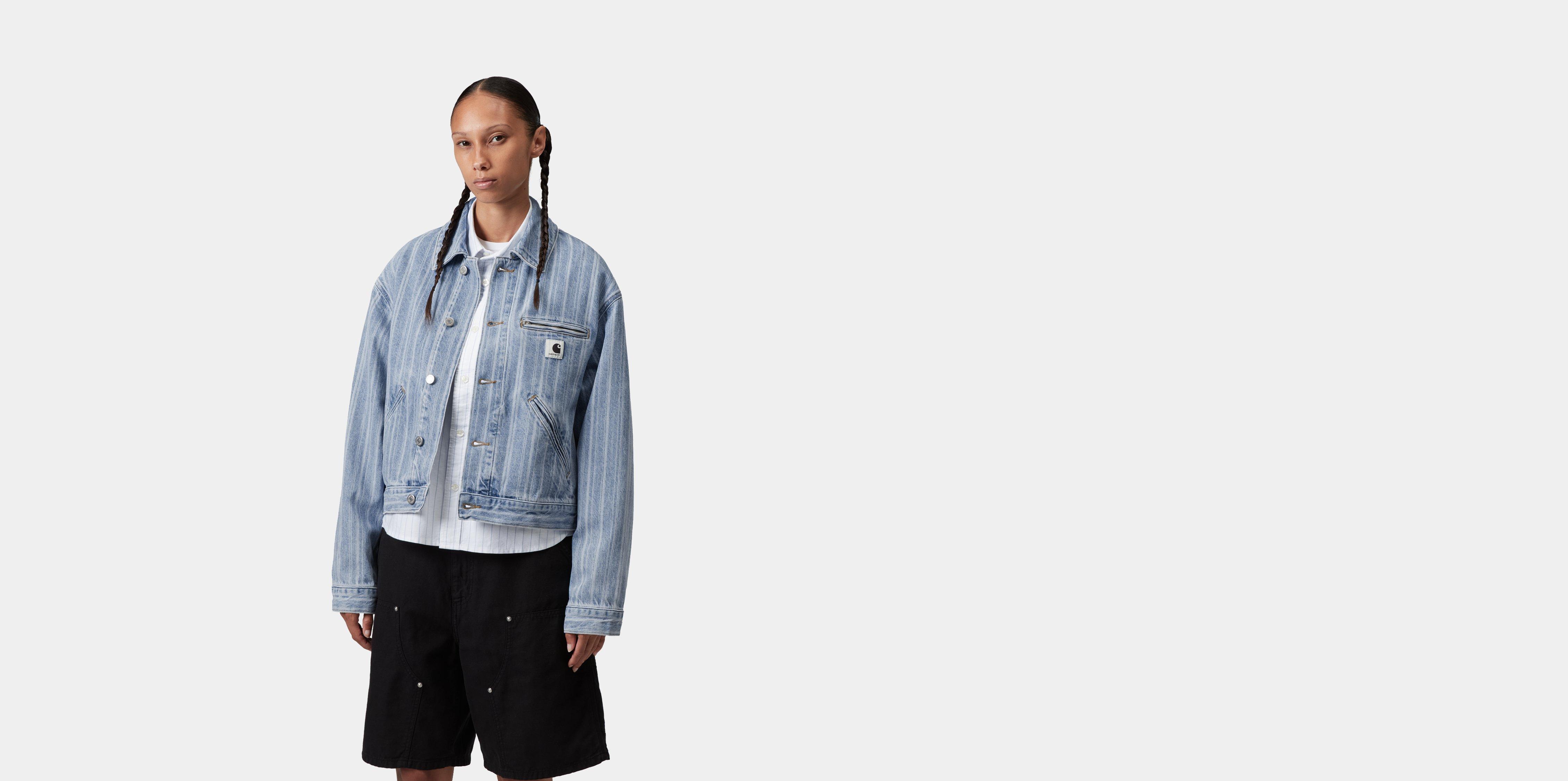 Carhartt WIP W' Rylan Jacket Rylan Stripe, Blue stone bleached | blue|multicolor | S | Women