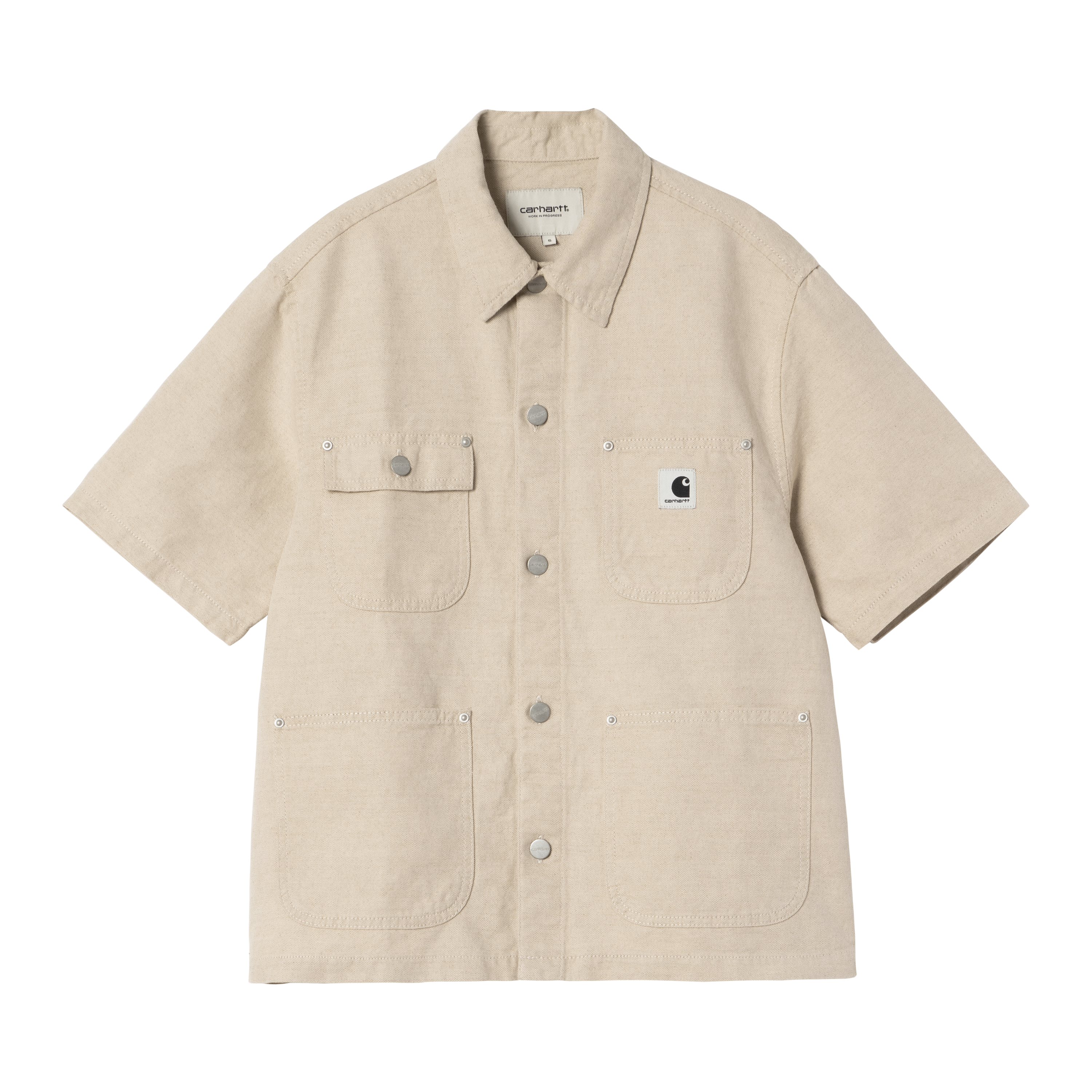 Carhartt WIP Women’s Short Sleeve Michigan Shirt in Beige
