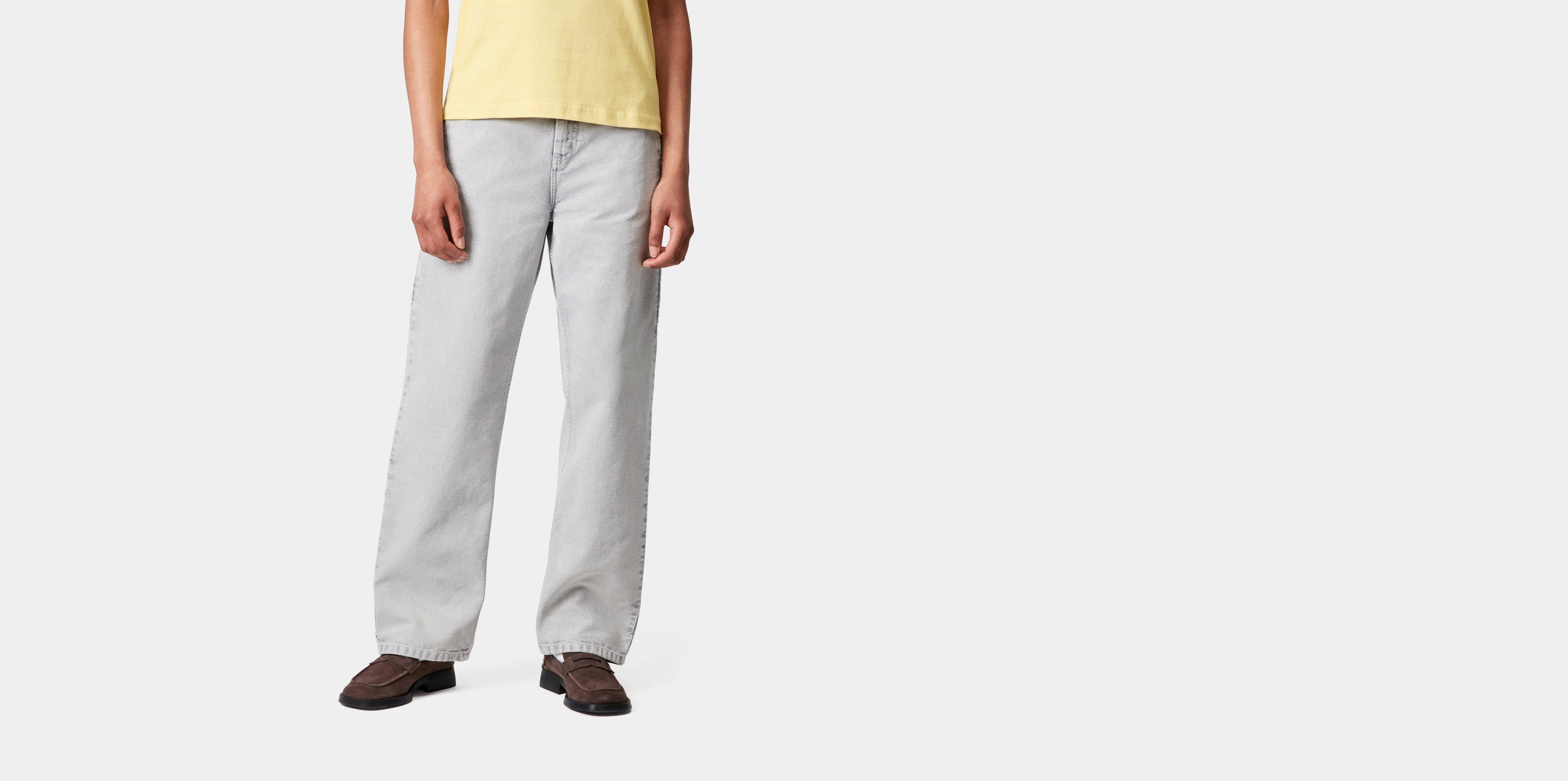 Carhartt WIP W' Pierce Pant Straight Black chalk wash | grey | 29 | Women