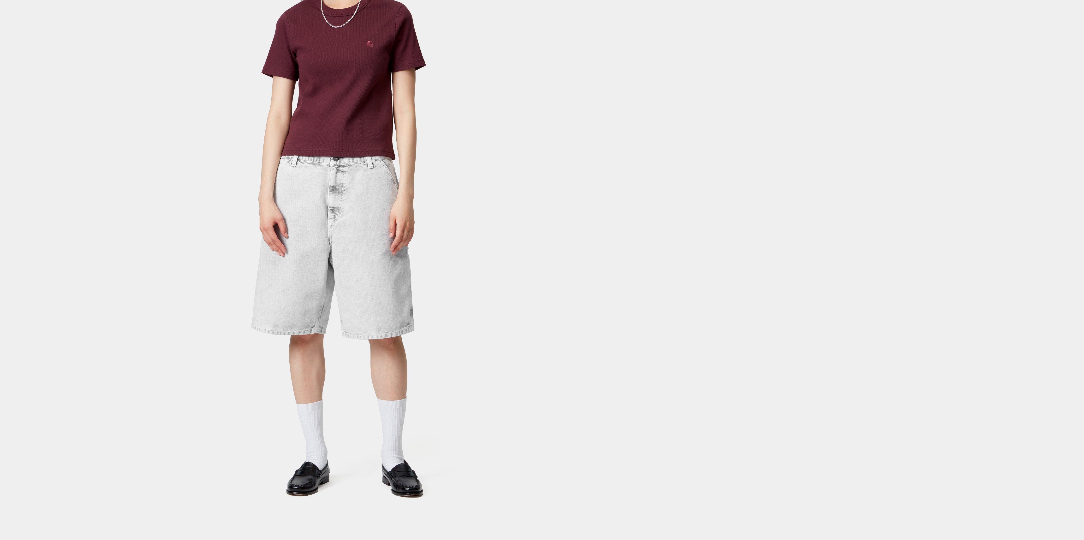 Carhartt WIP W' Brandon Single Knee Short Black chalk wash | grey | S | Women