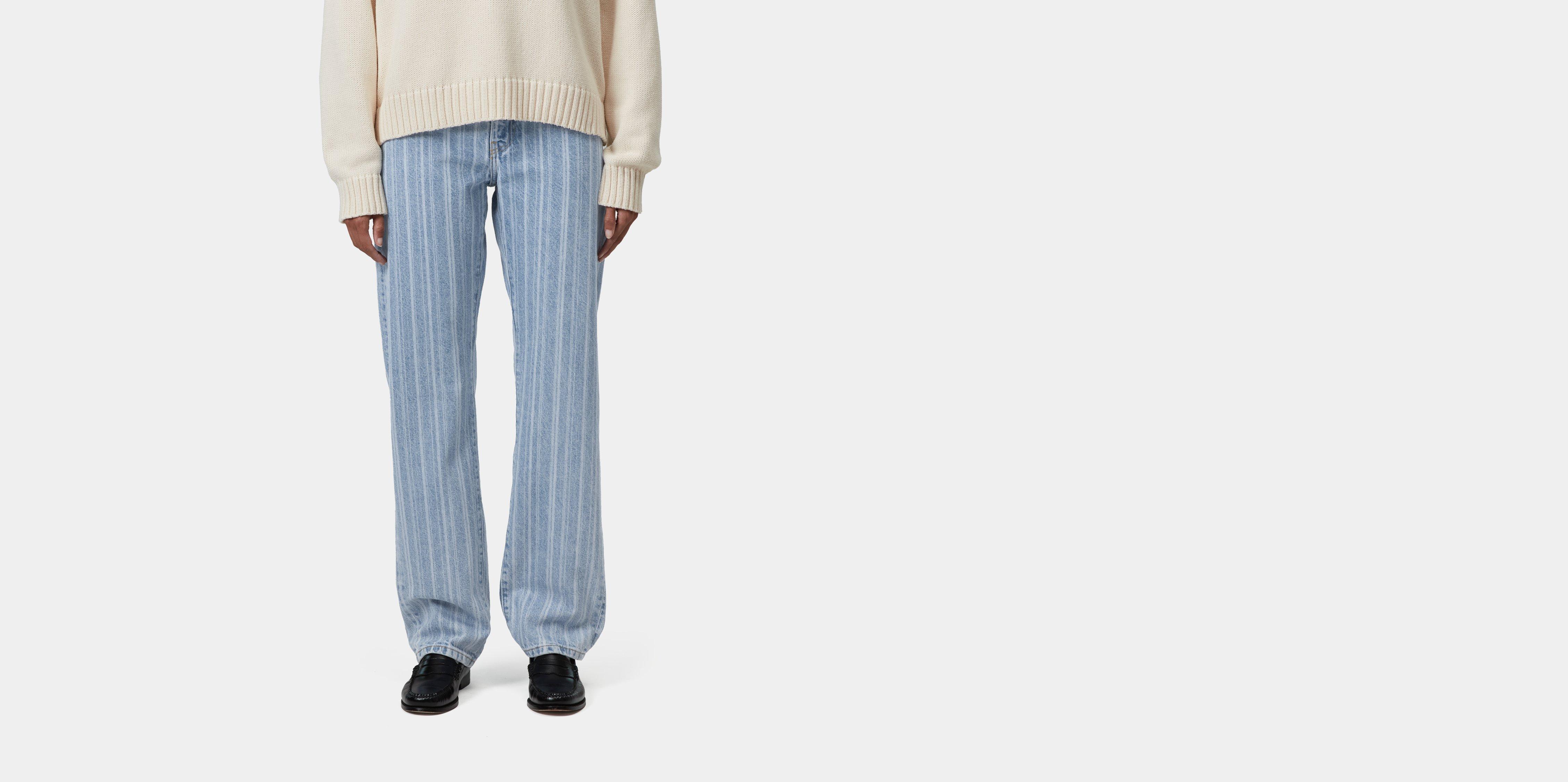 Carhartt WIP W' Rylan Pant Rylan Stripe, Blue stone bleached | blue|multicolor | 29 | Women