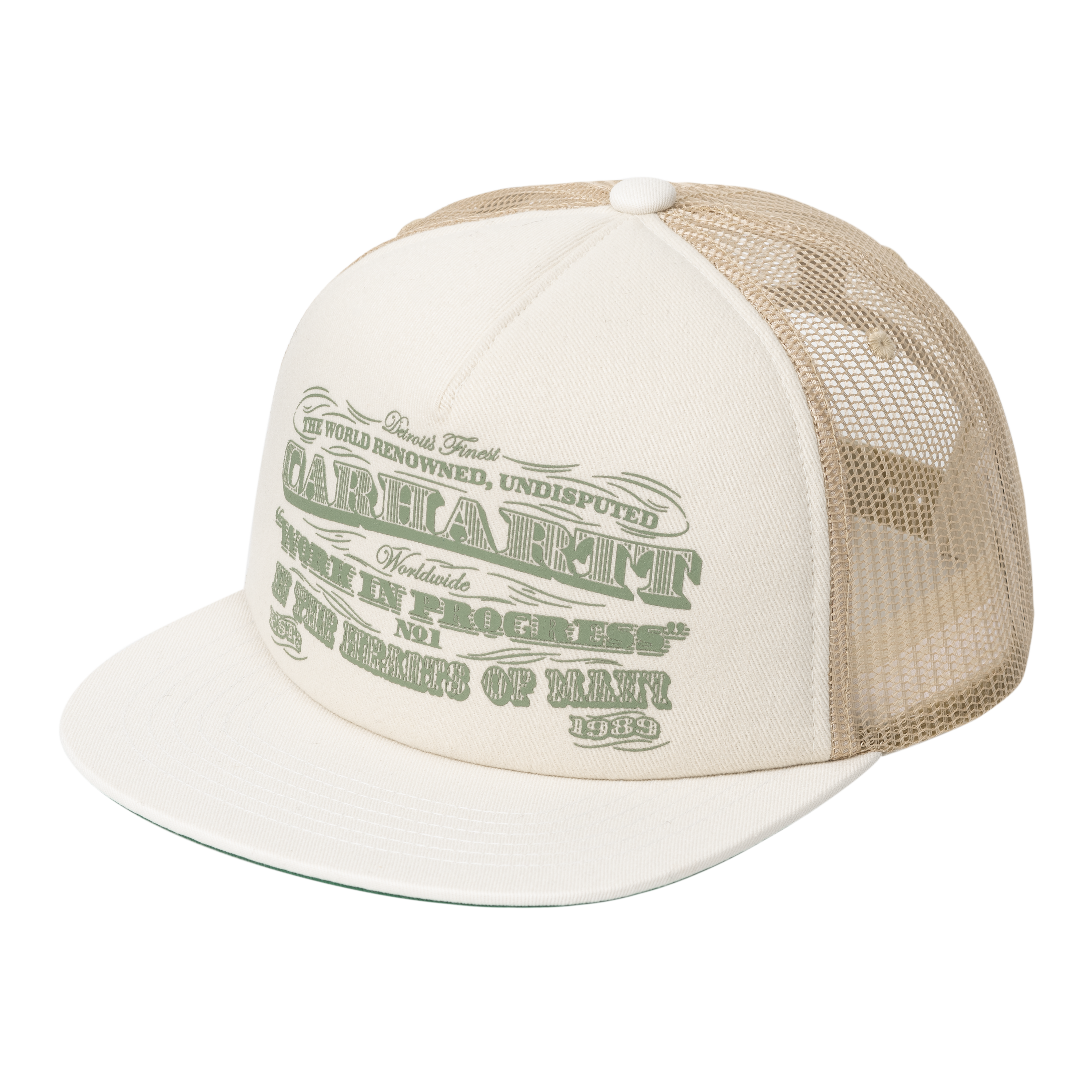 Carhartt WIP 3 One 3 Trucker Cap Wax | white