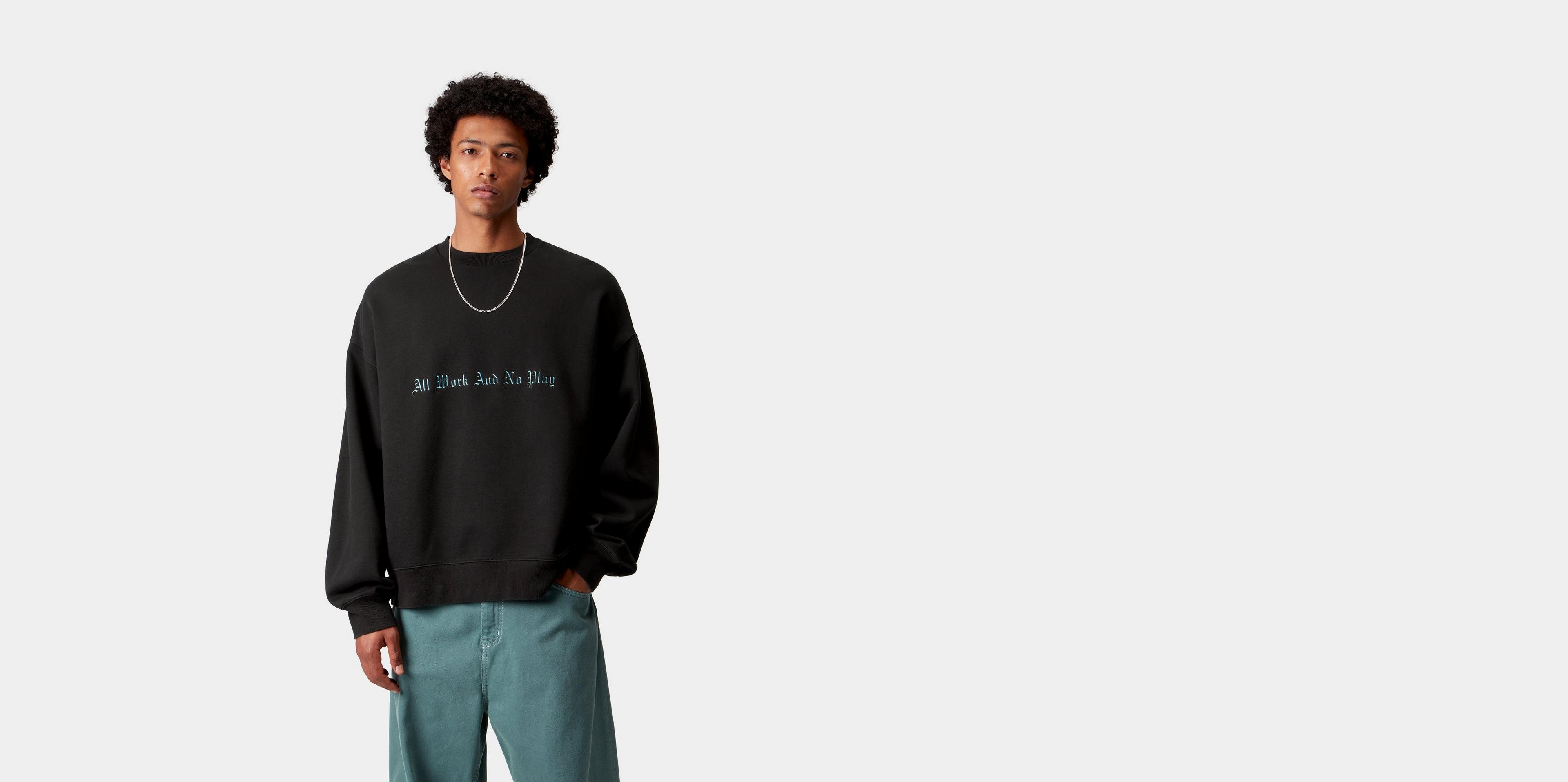 CARHARTT WIP NO PLAY SWEAT BOXY LOOSE 黒 Carhartt WIP No Play Sweatshirt, Black | Official Online Store