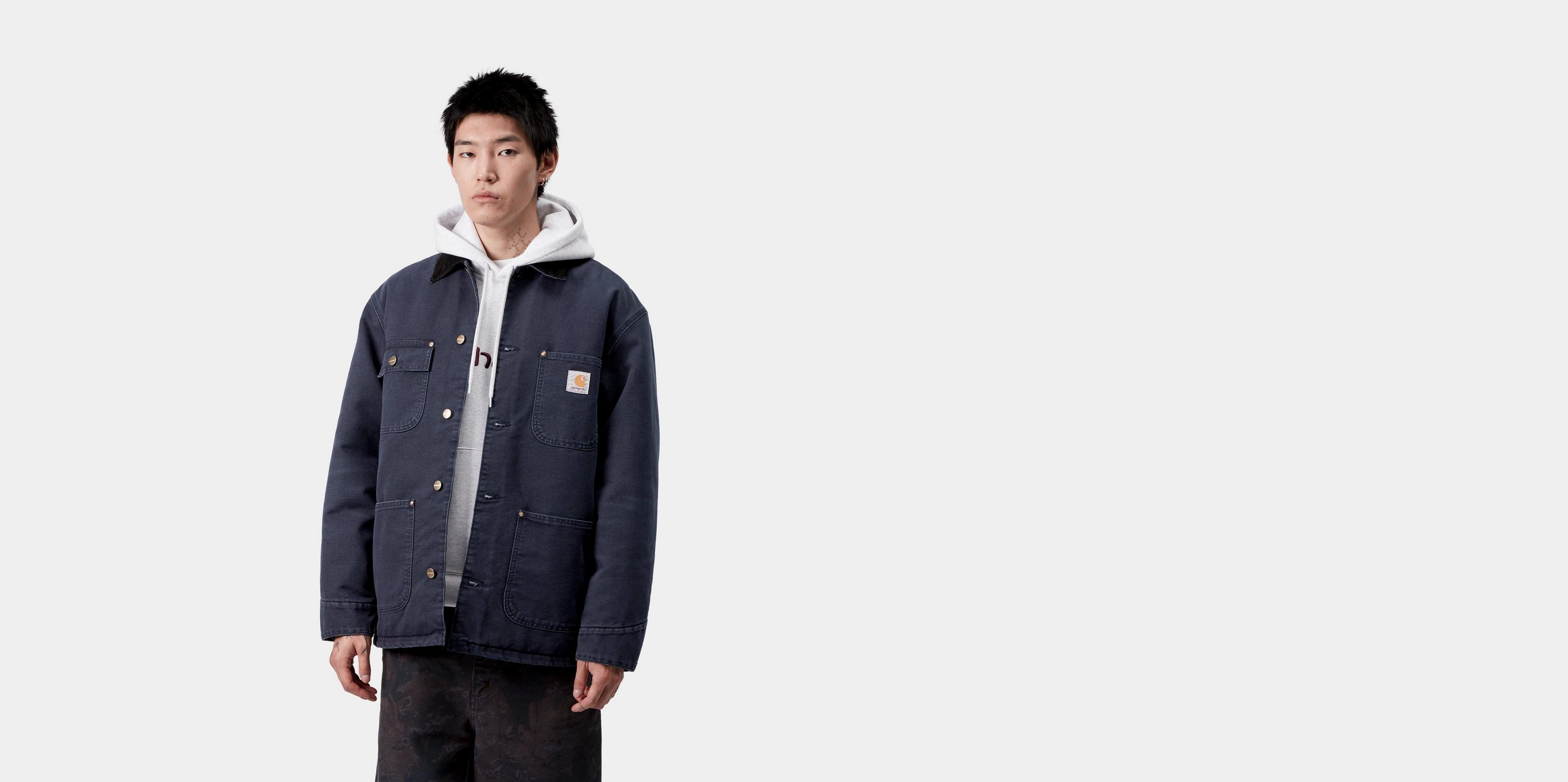 Carhartt wip chorecoat og ネイビー チョアコート Carhartt WIP OG Chore Coat | Dark Navy / Black (stone canvas