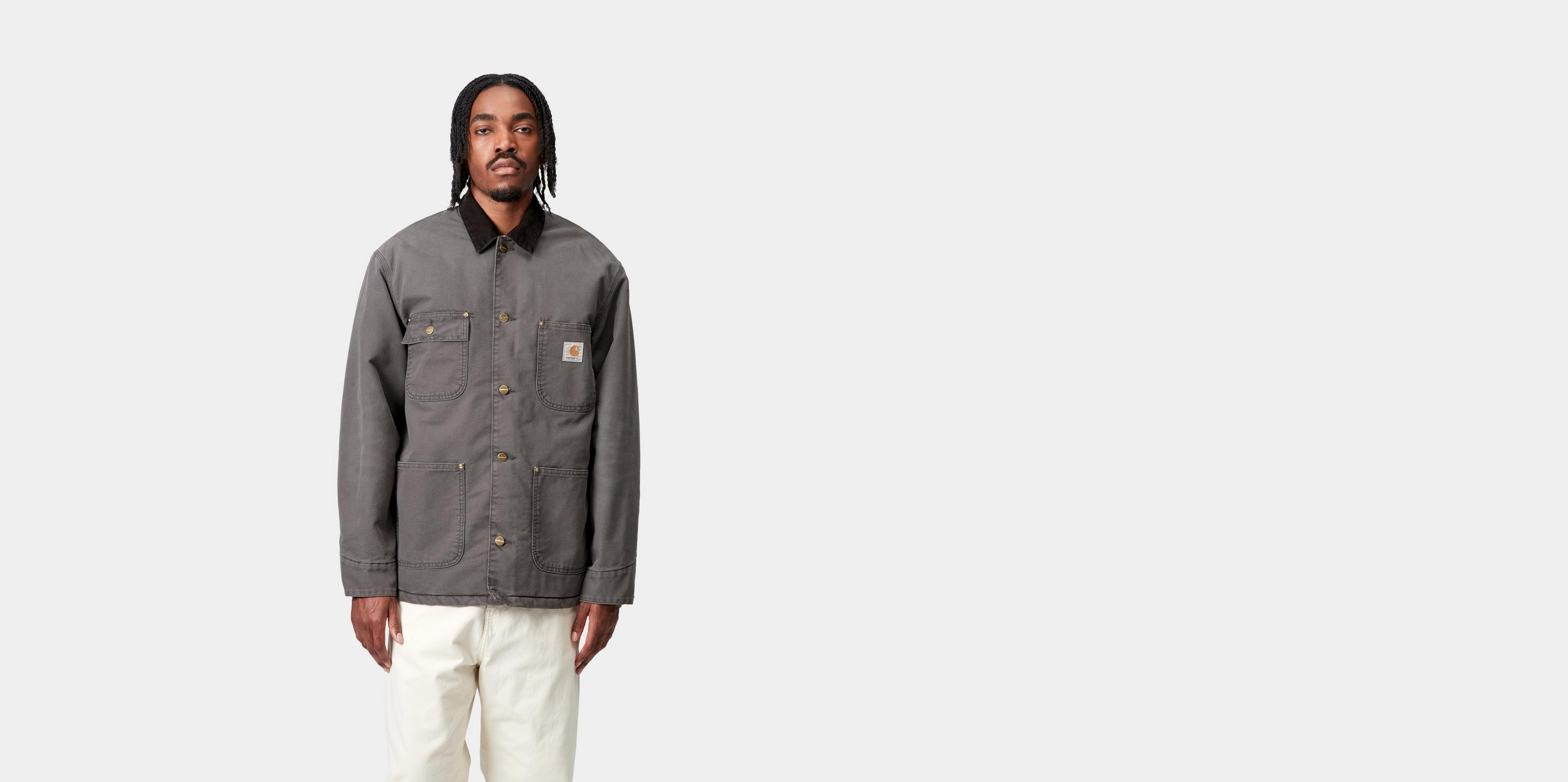 Carhartt WIP OG Chore Coat, Graphite / Black | Official
