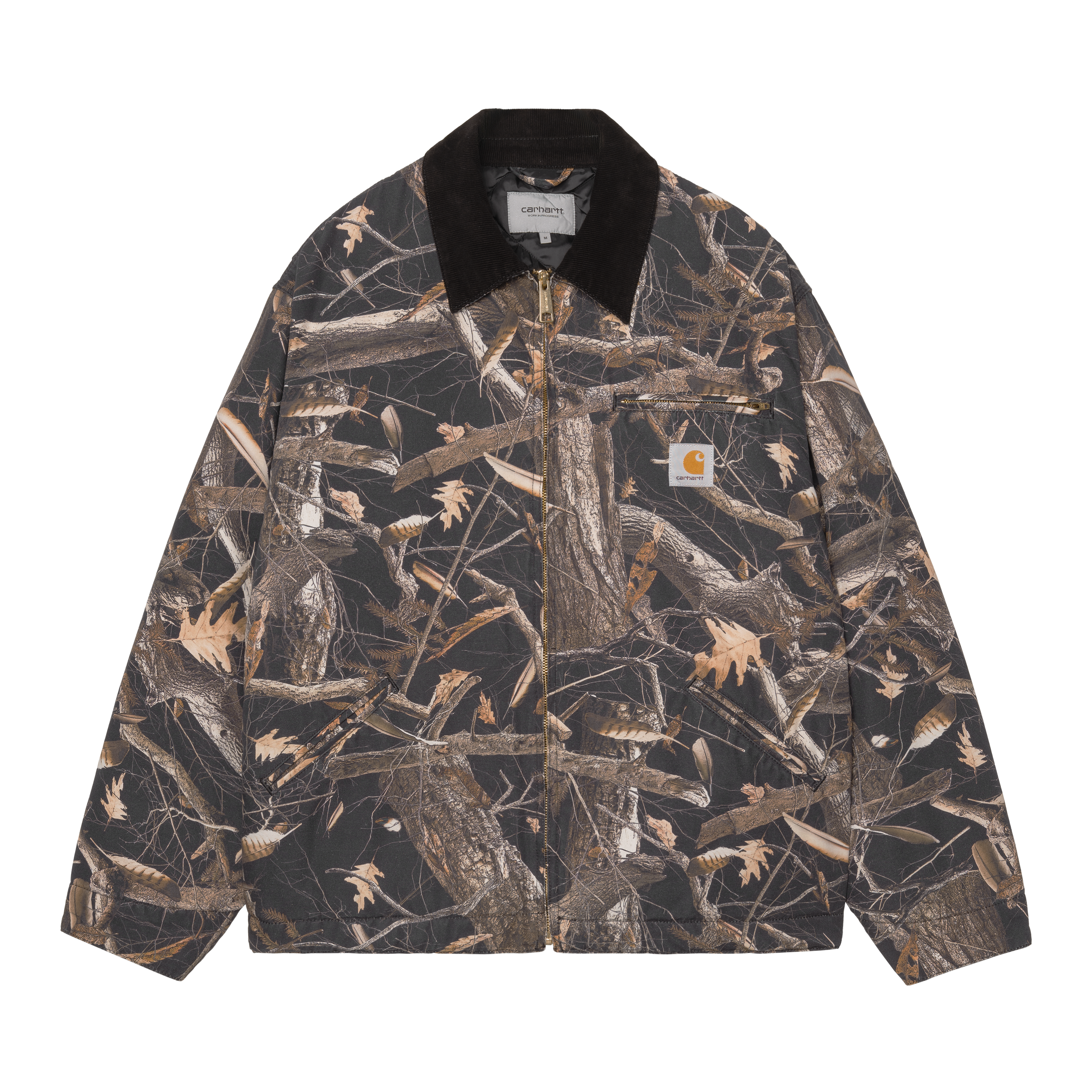 Carhartt WIP OG Detroit Jacket, Camo Feather Tree, Black / Black