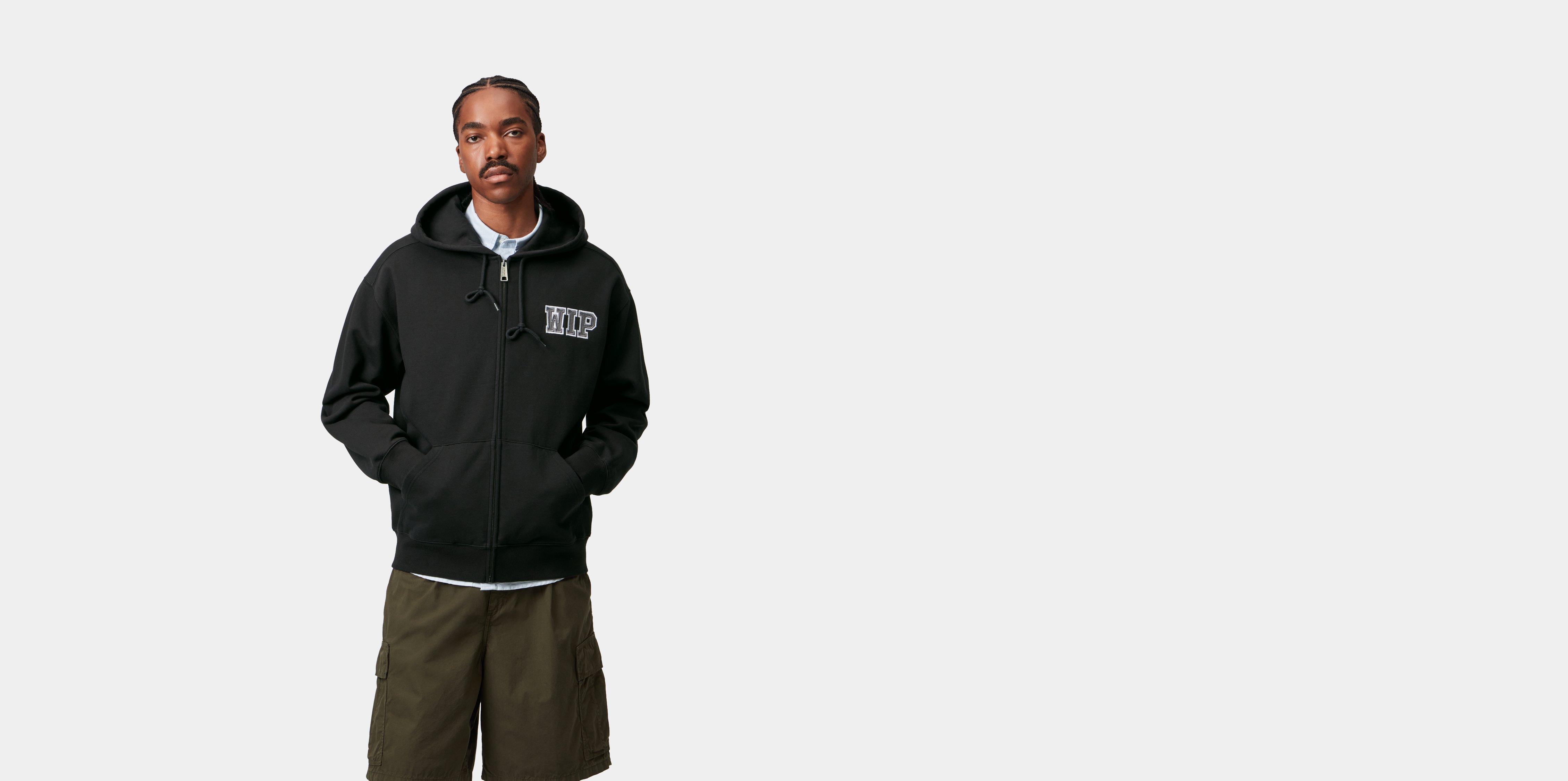Carhartt WIP Hooded Mini Wip Sweat Jacket Black stone washed | XS | Men