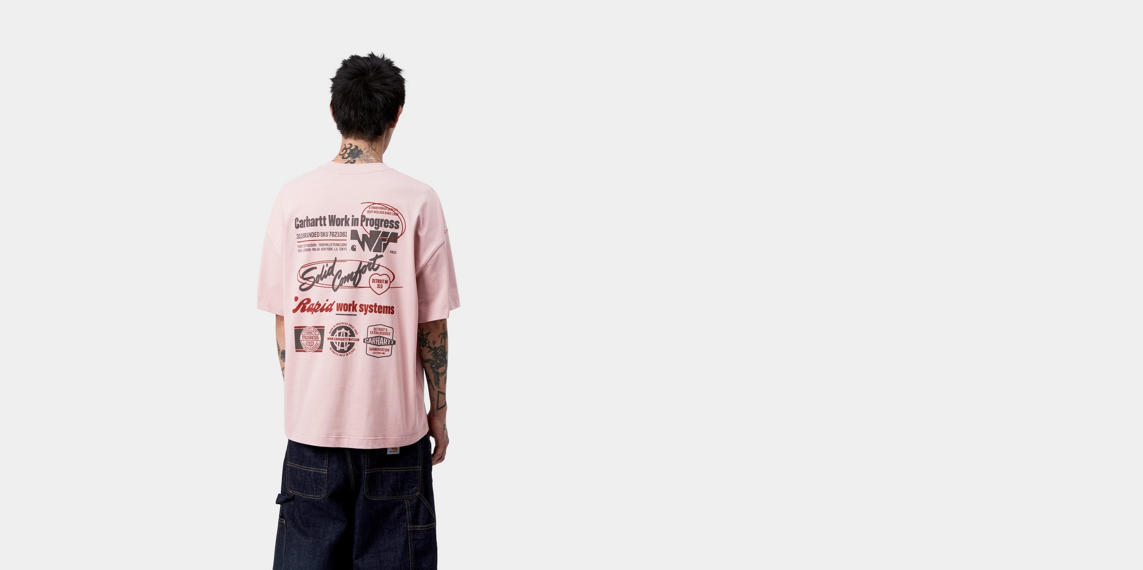 Carhartt WIP S/S Networks T-Shirt, Glassy Pink | Official