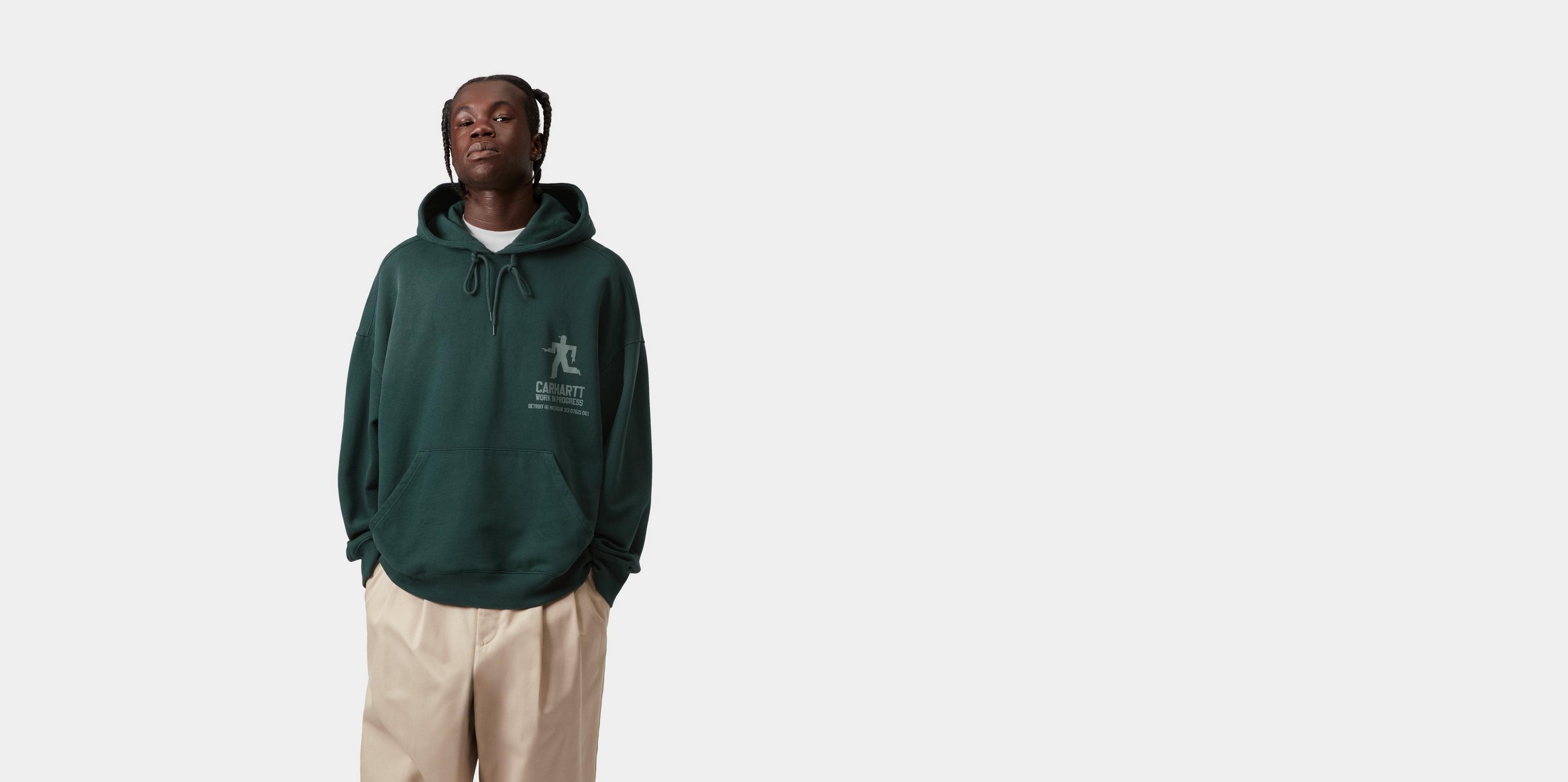 Carhartt WIP Hooded Distance Sweatshirt, Dark Fir | Official