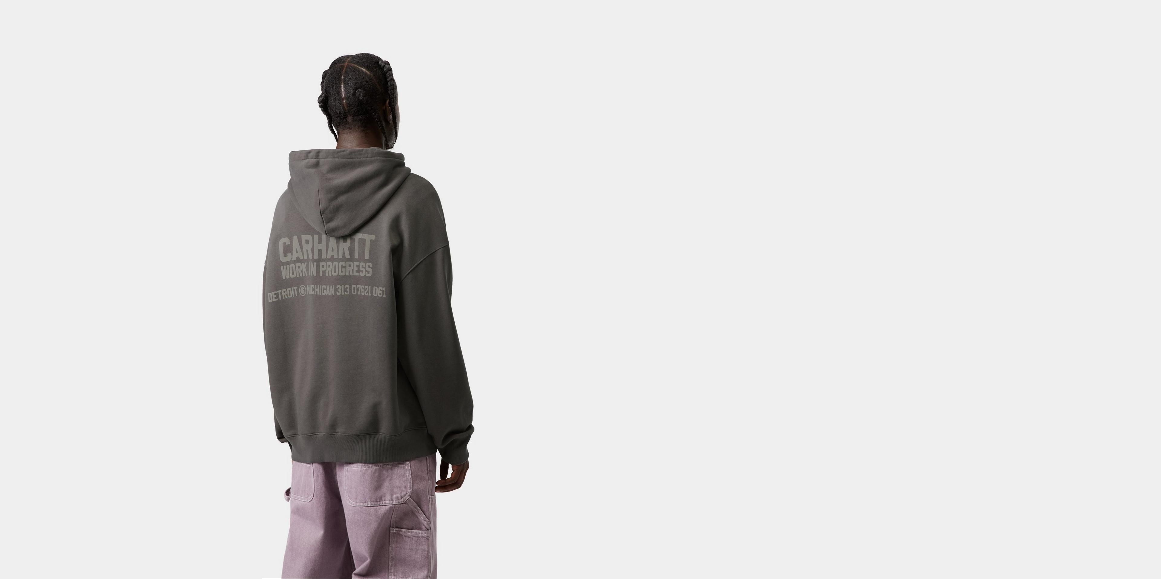 Carhartt WIP Hooded Distance Sweatshirt, Graphite | Official