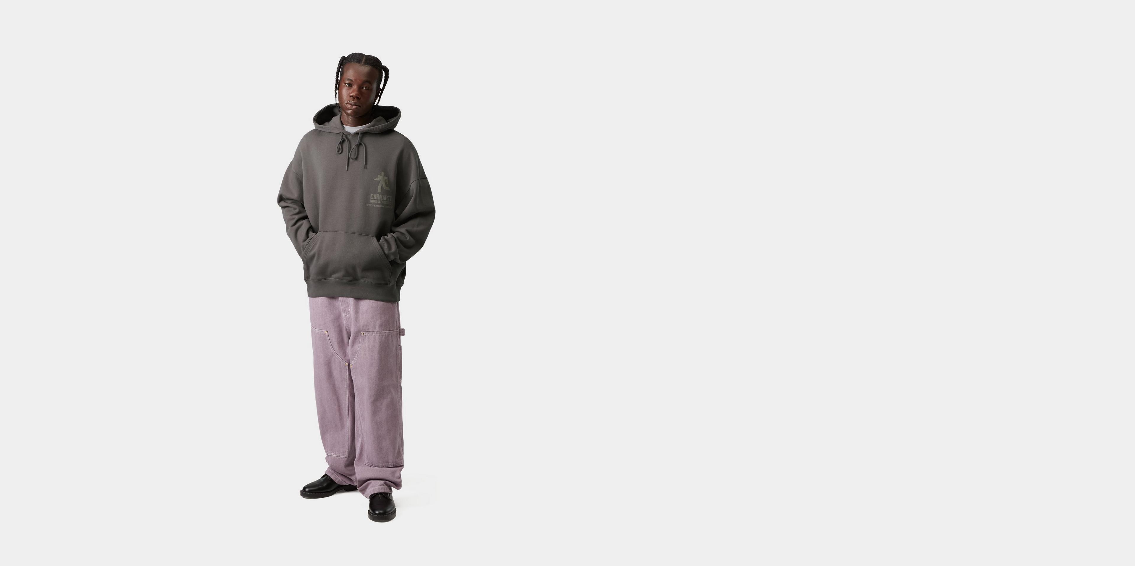Carhartt WIP Hooded Distance Sweatshirt, Graphite | Official